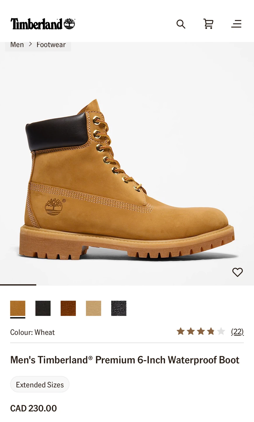 Timberland Men's Premium 6-Inch Waterproof Boots