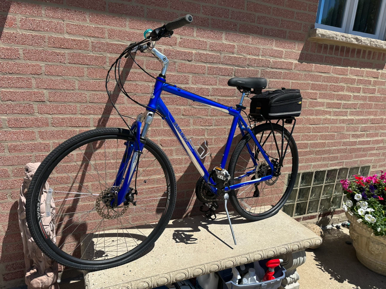 Blue Hybrid Road Bike with MTX Quick Track Bag - photo 2