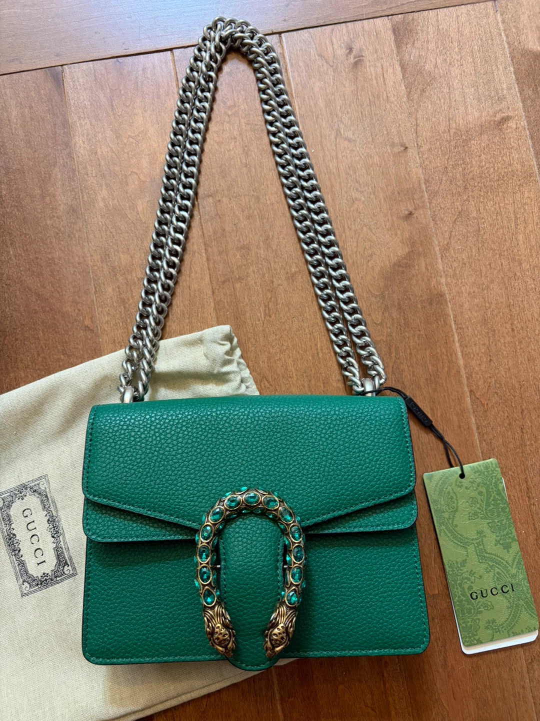 Green Gucci Dionysus Shoulder Bag