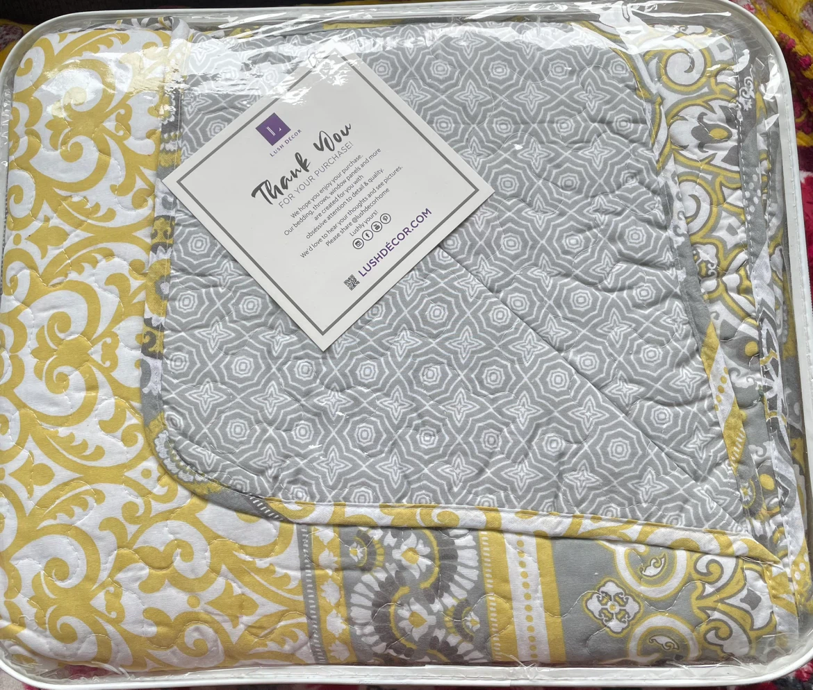 New Lush Decor King Cotton Reversible Quilt 3PC Set - photo 3