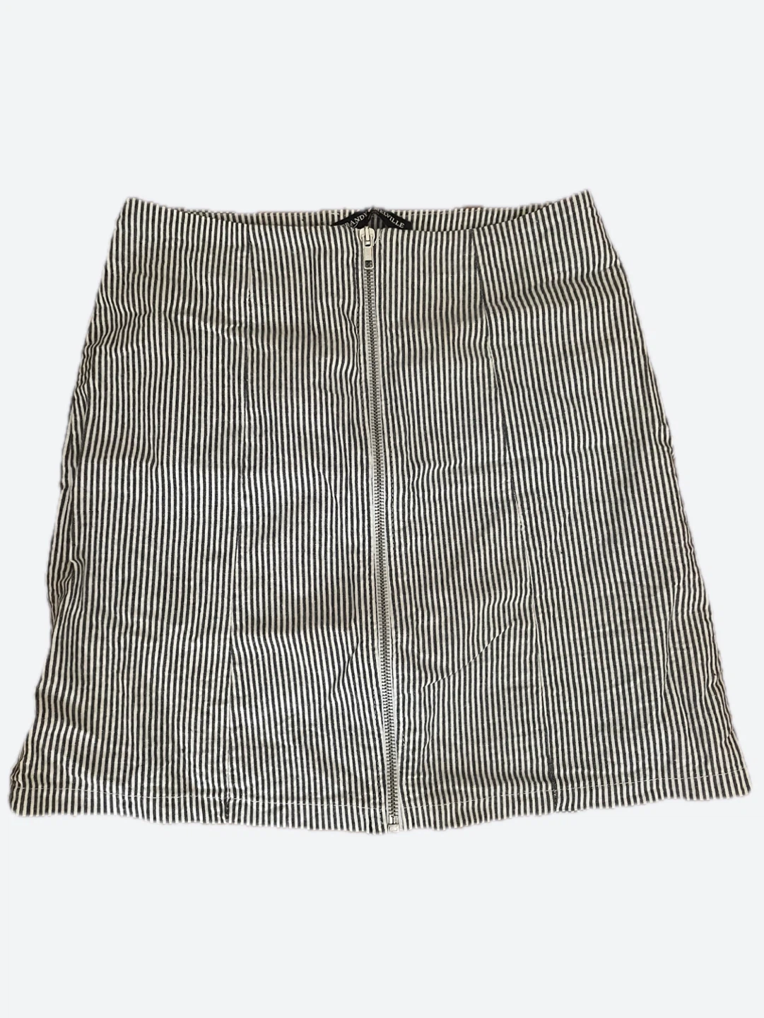 Brandy Melville Striped Zip Mini Skirt