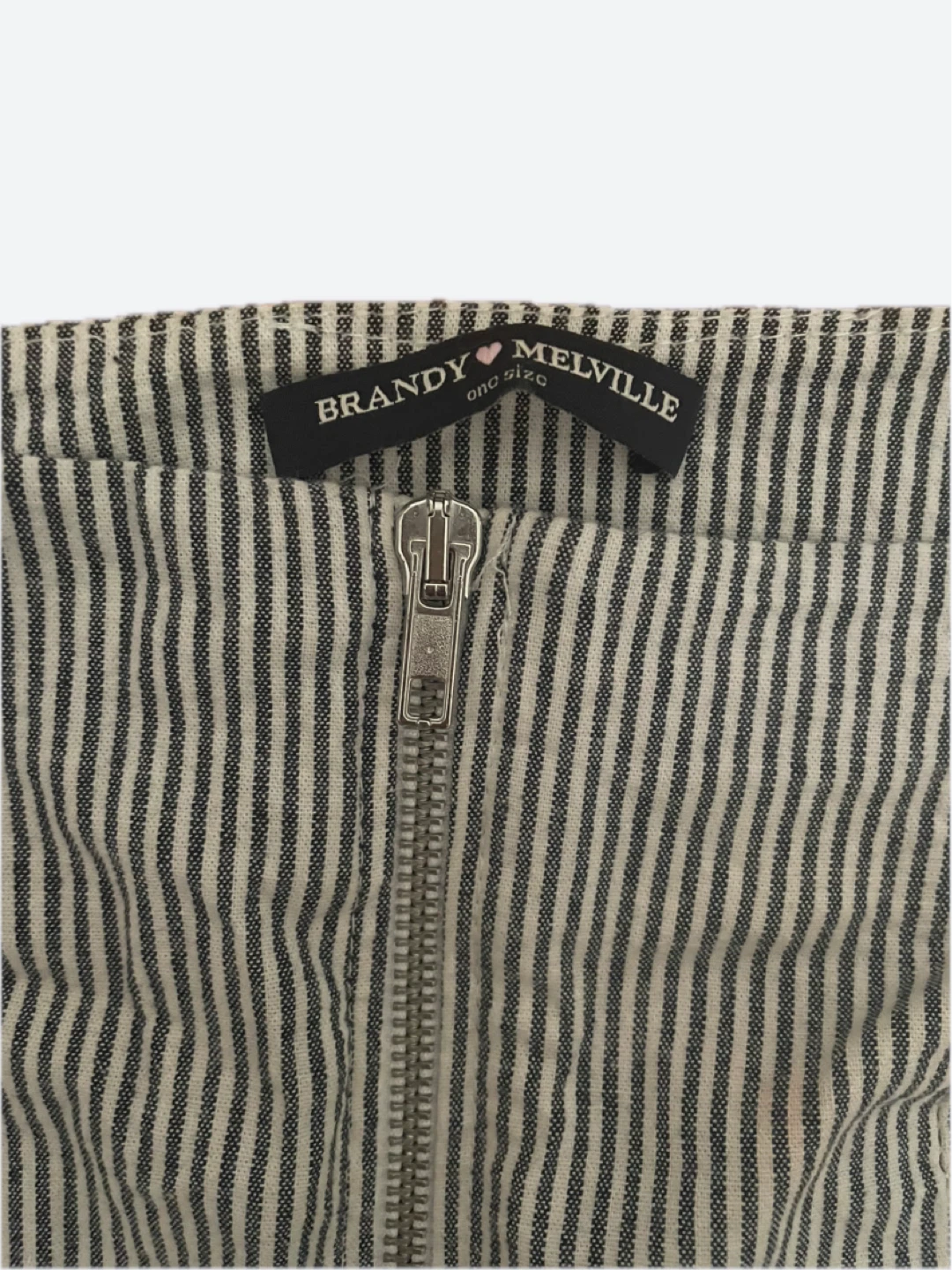 Brandy Melville Striped Zip Mini Skirt - photo 2