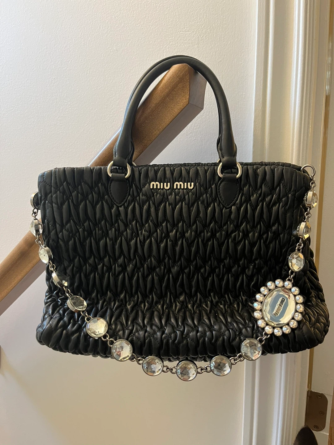 Miu Miu Black Nappa Matelassé