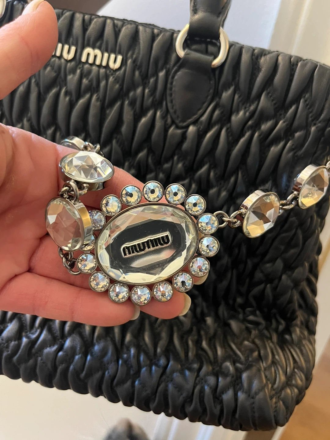 Miu Miu Black Nappa Matelassé - photo 2