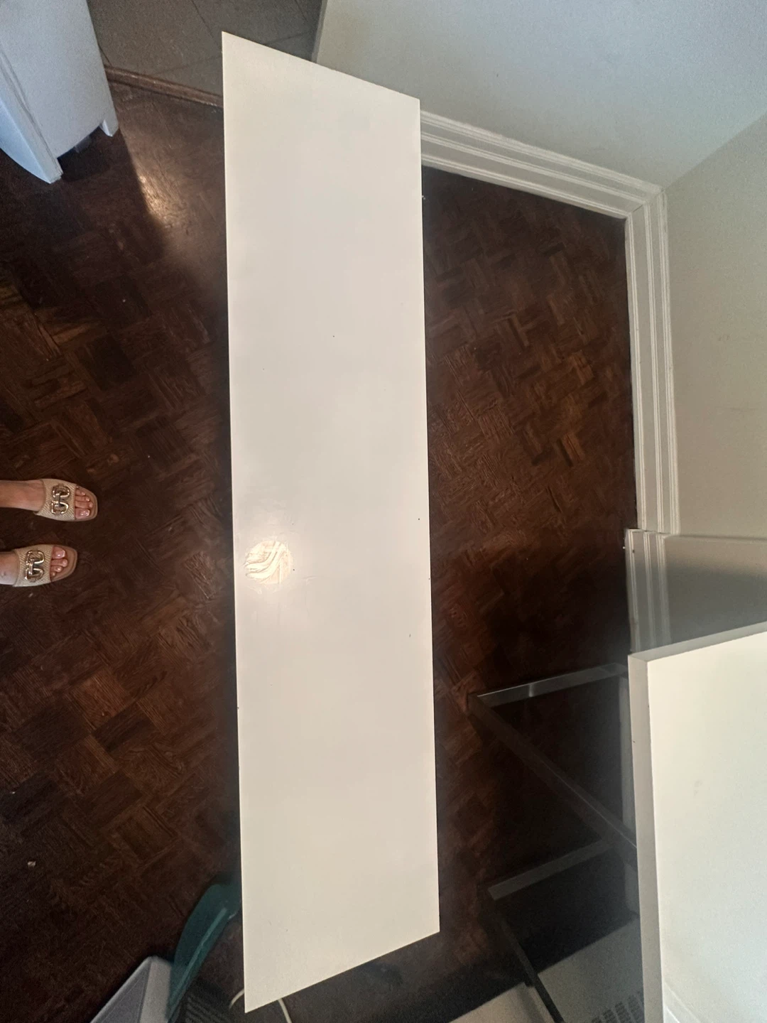 White TV Stand with 3 Drawers - photo 4