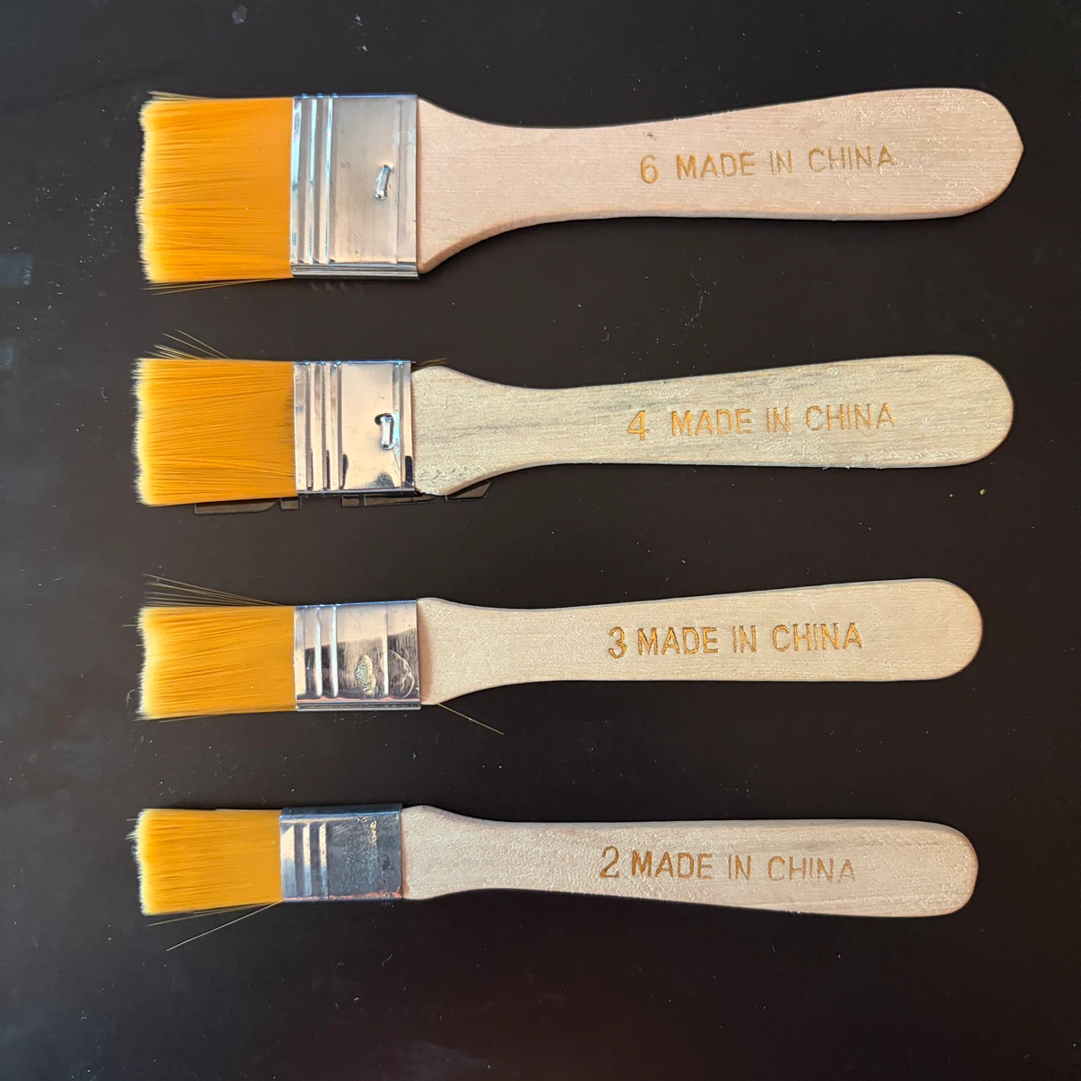 Set of Four Paintbrushes