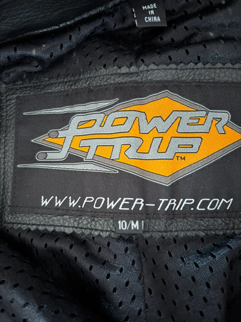 Power Trip Black Leather Motorcycle Jacket - photo 2