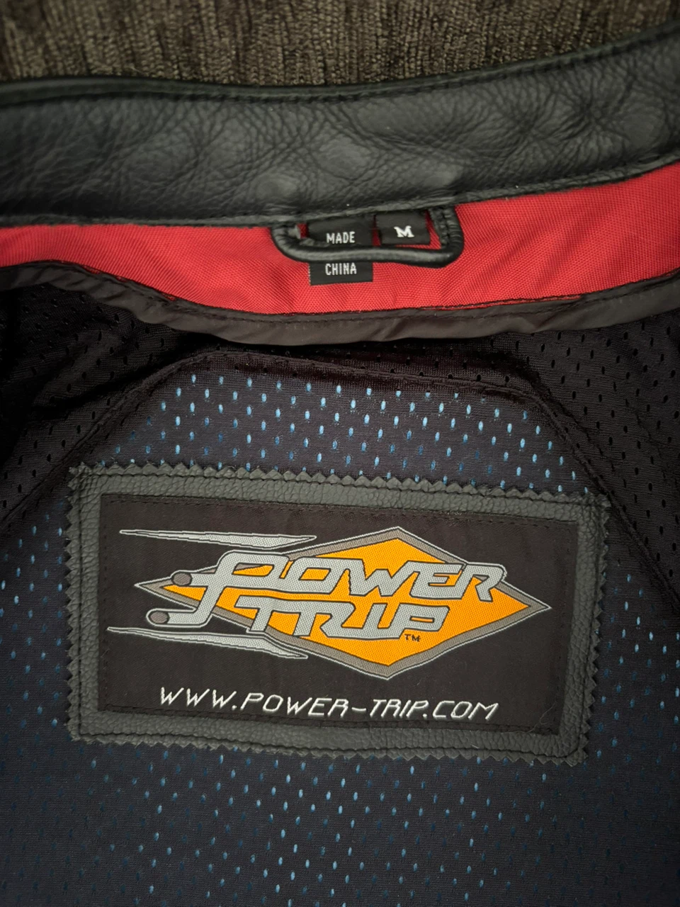 Power Trip Black Leather Motorcycle Jacket - photo 3