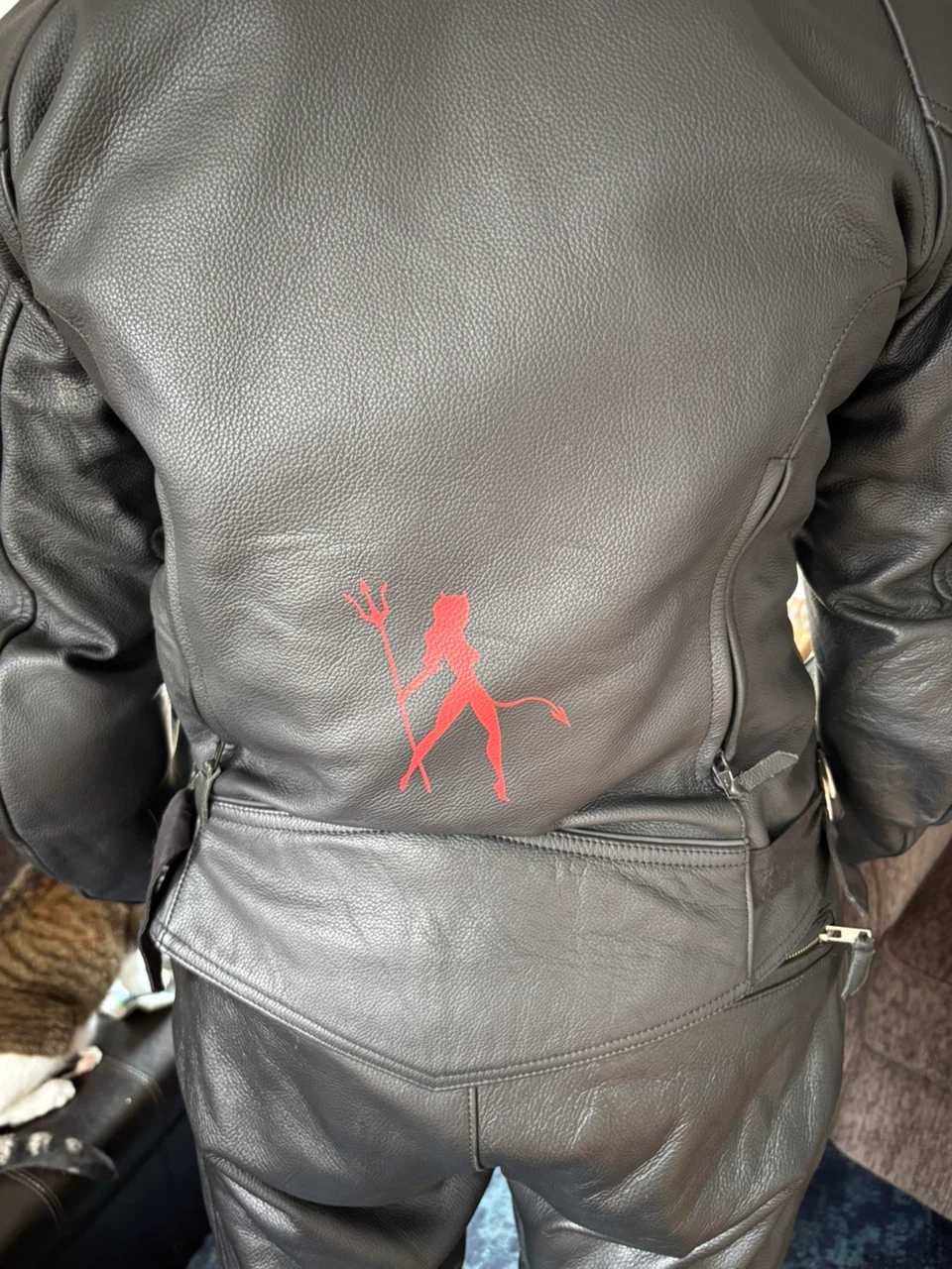 Power Trip Black Leather Motorcycle Jacket - photo 5