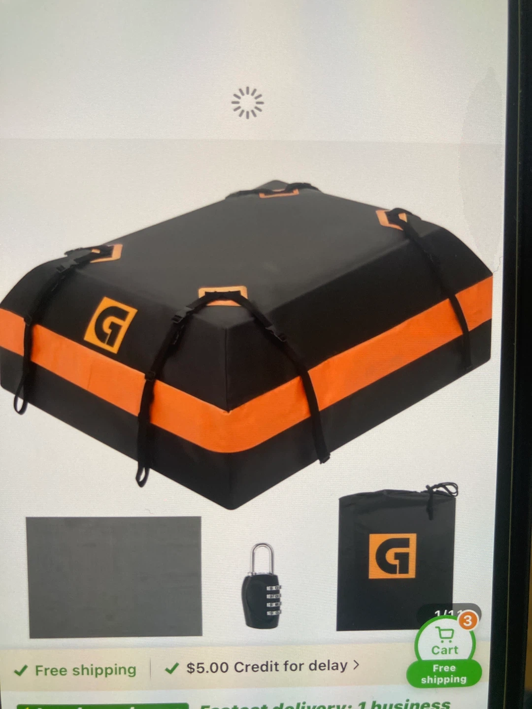 21 Cubic Feet Car Rooftop Cargo Carrier Bag