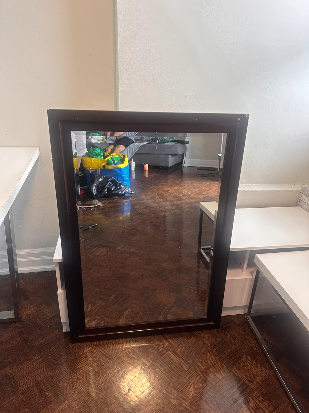 Dark Wood Framed Mirror