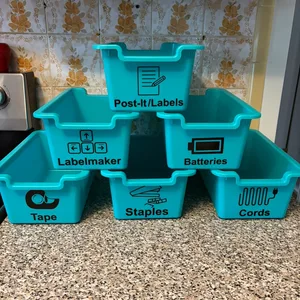 CREATIVITY Rectangular Storage Bins - (Set of 6)