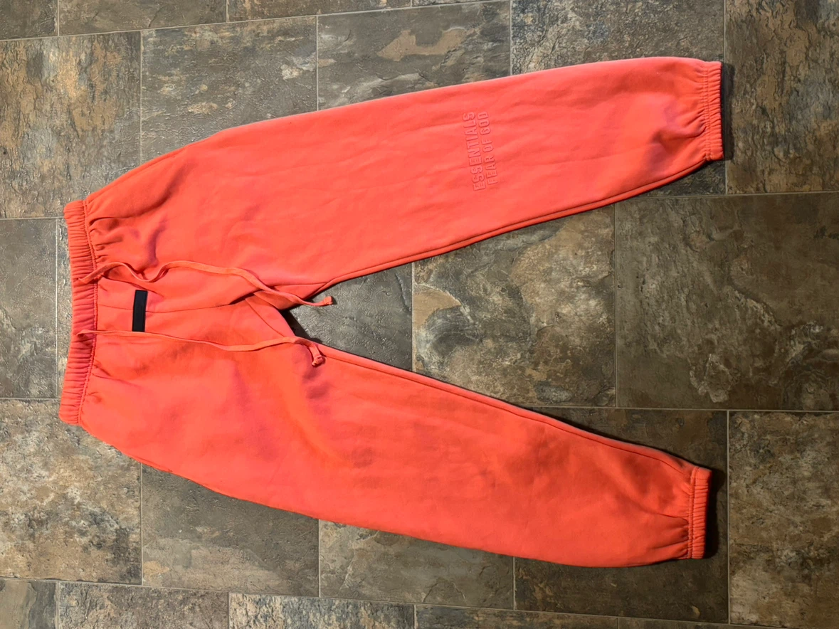Fear of God Essentials Hoodie and Sweat Shorts Set Orange - photo 3
