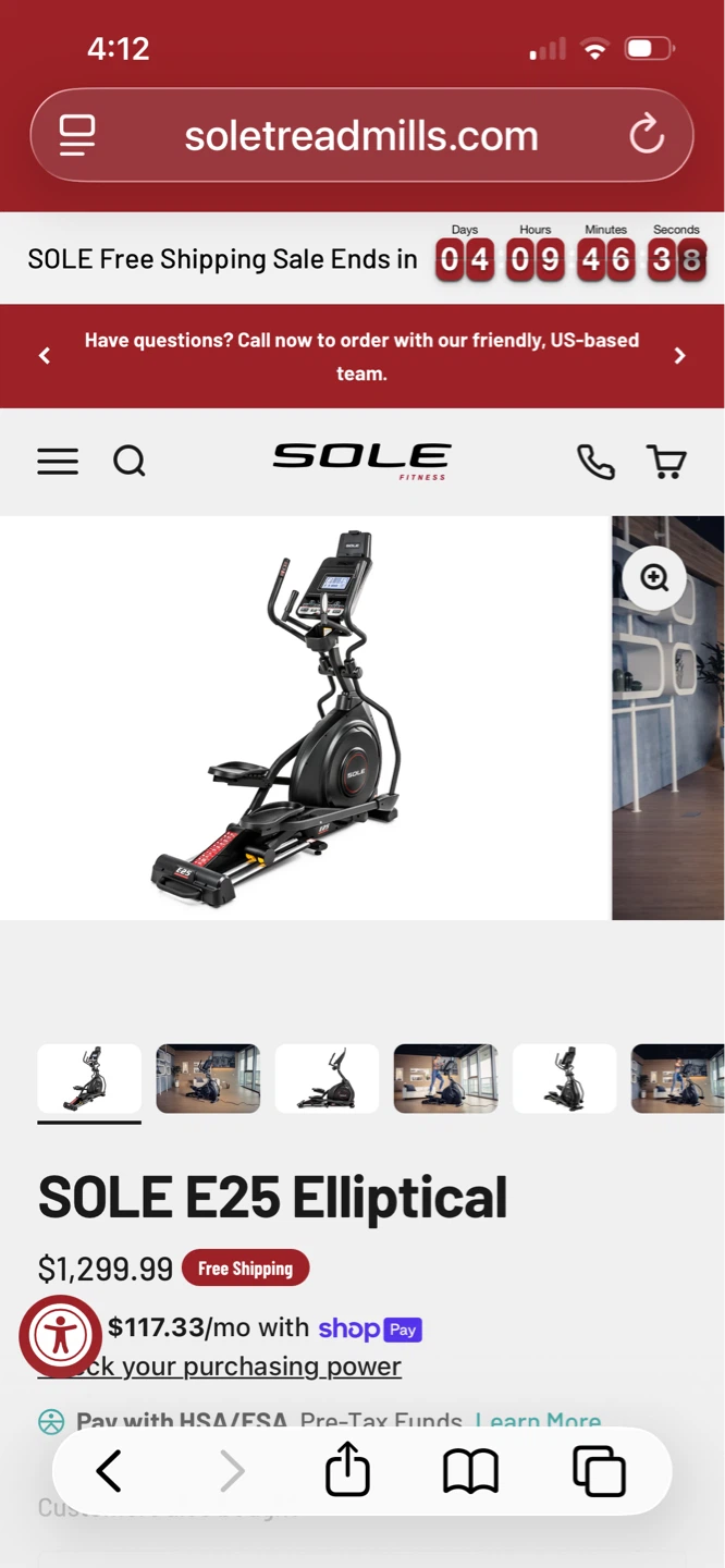 SOLE E25 Elliptical