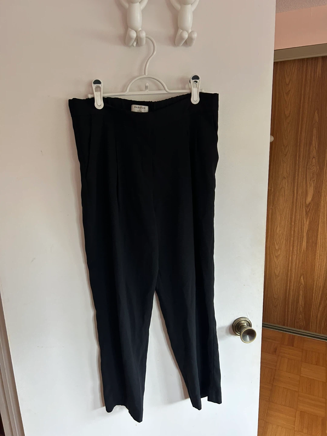 Babaton Black Stretch Trousers Size 6 - photo 2