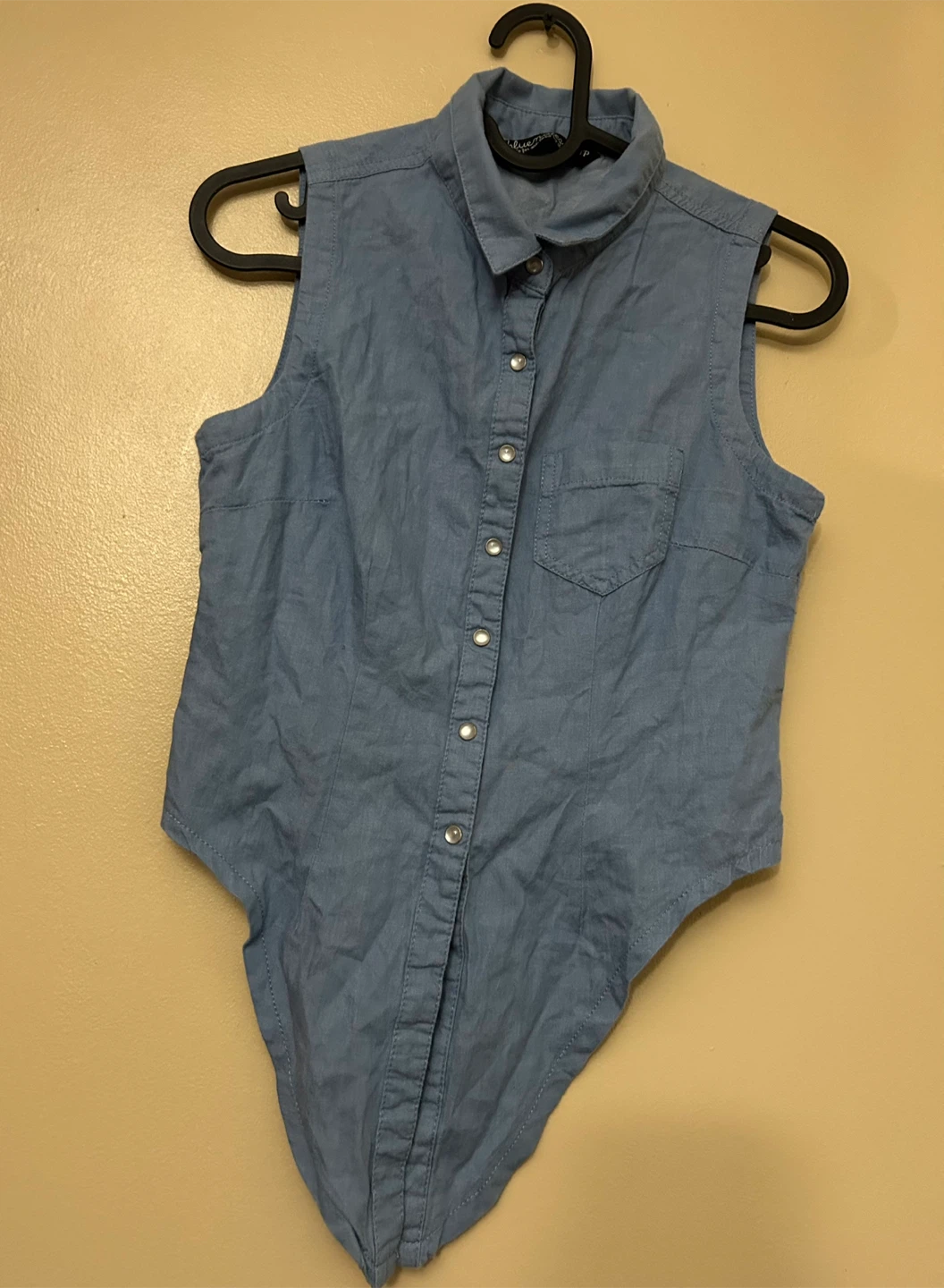 Bluenotes Sleeveless Button-Down with Tie-front XS Top