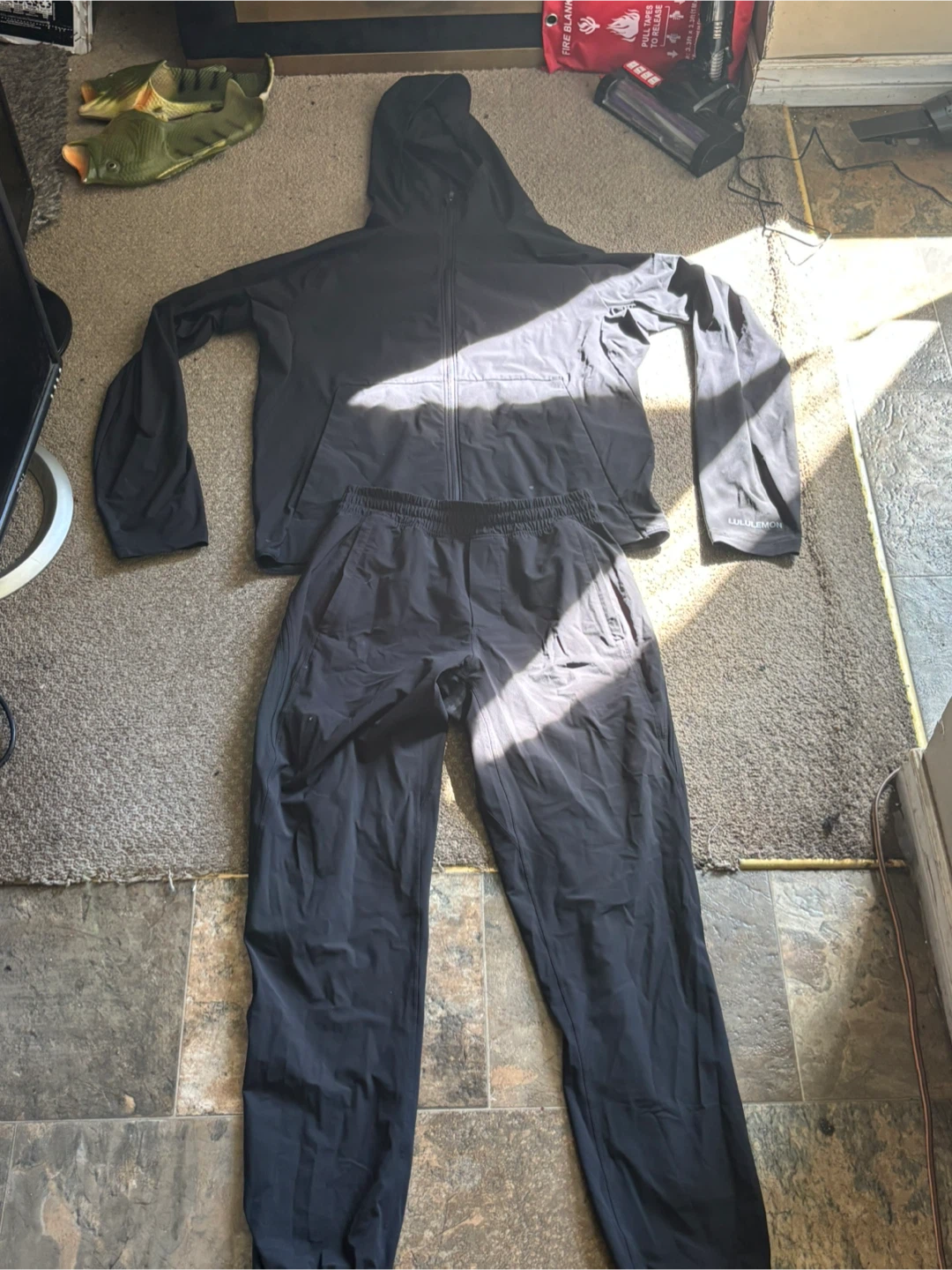 Lululemon Black Tracksuit Hoodie and Pants