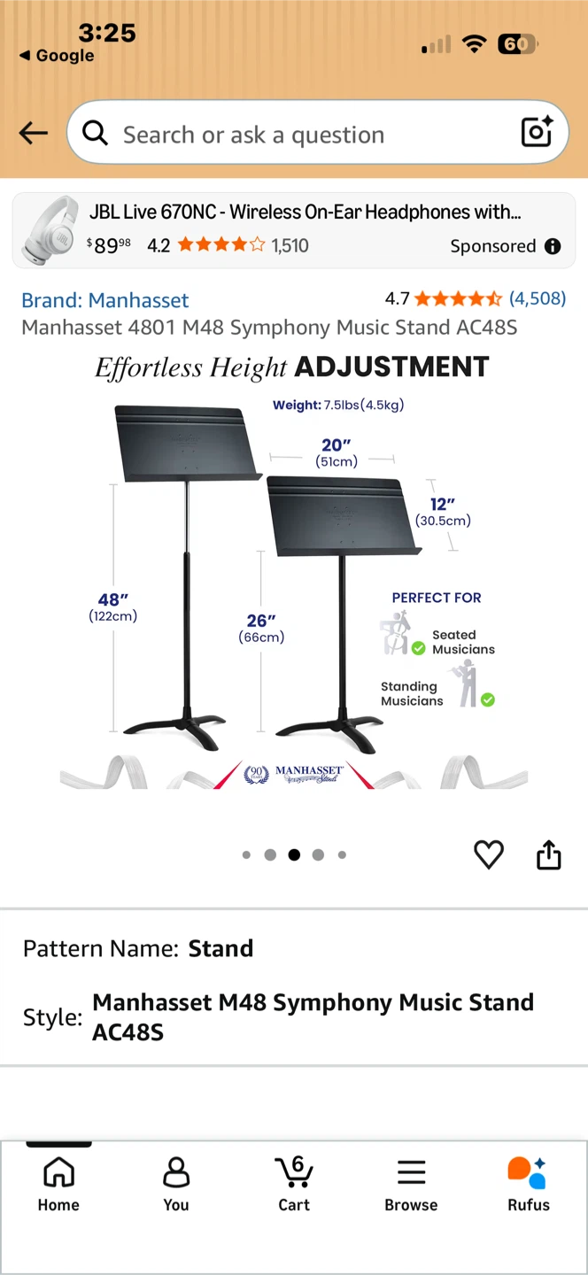 MANHASSET MUSIC STAND - photo 5