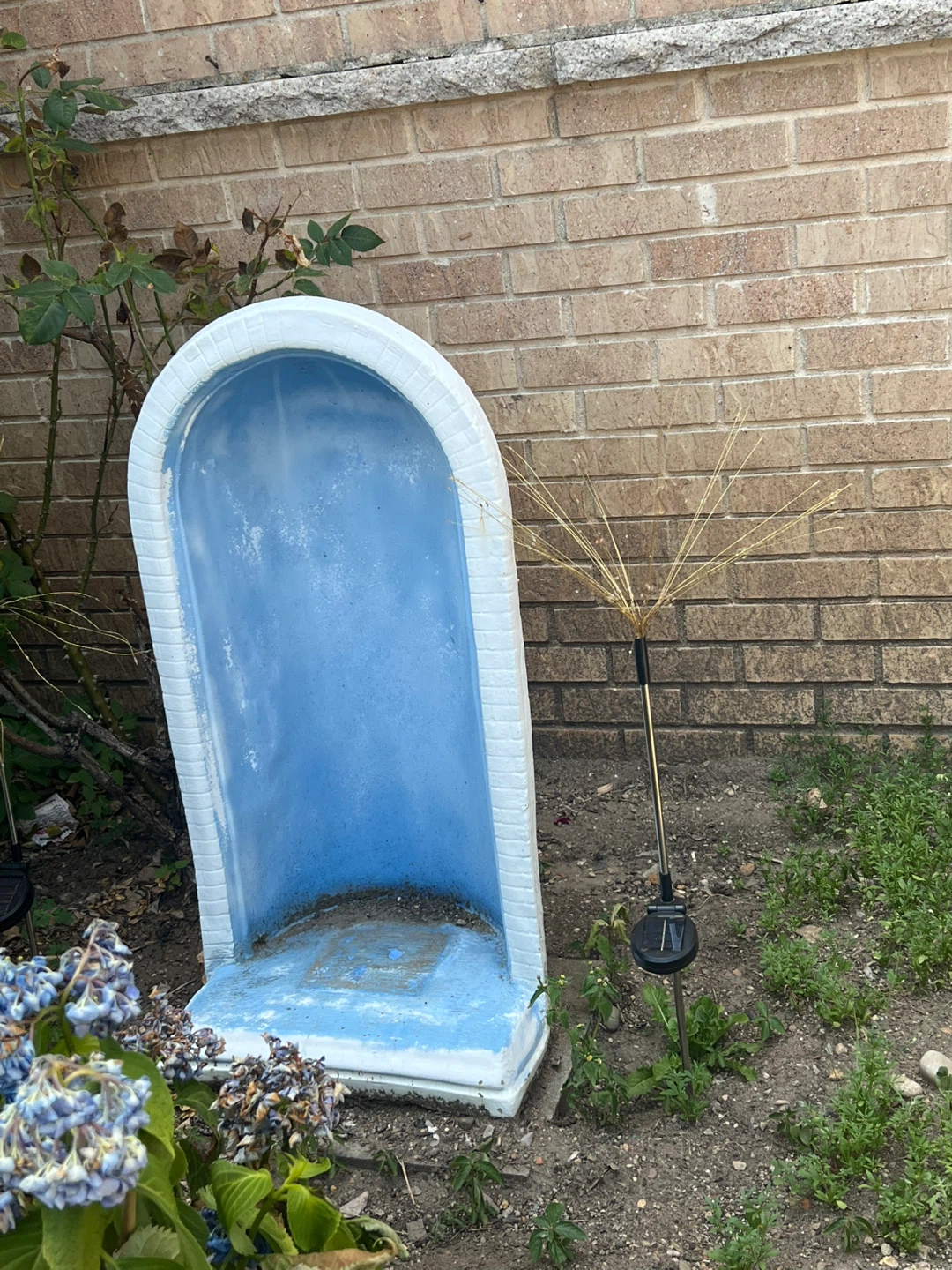 Blue and White Decorative Fountain Base