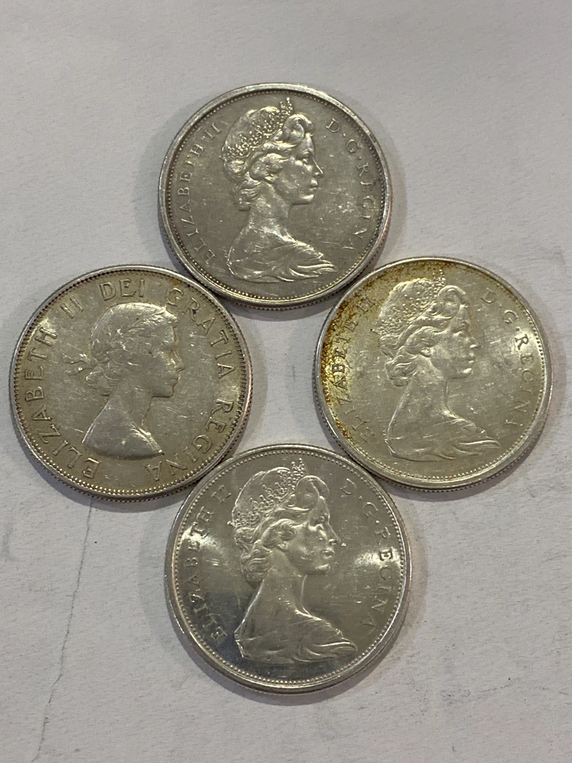 Set of 4 Canadian 50 Cent Coins