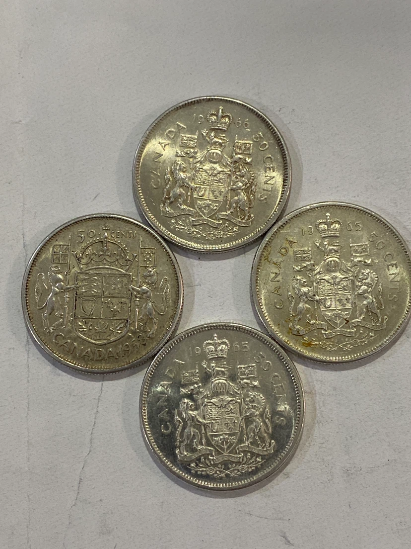 Set of 4 Canadian 50 Cent Coins - photo 2