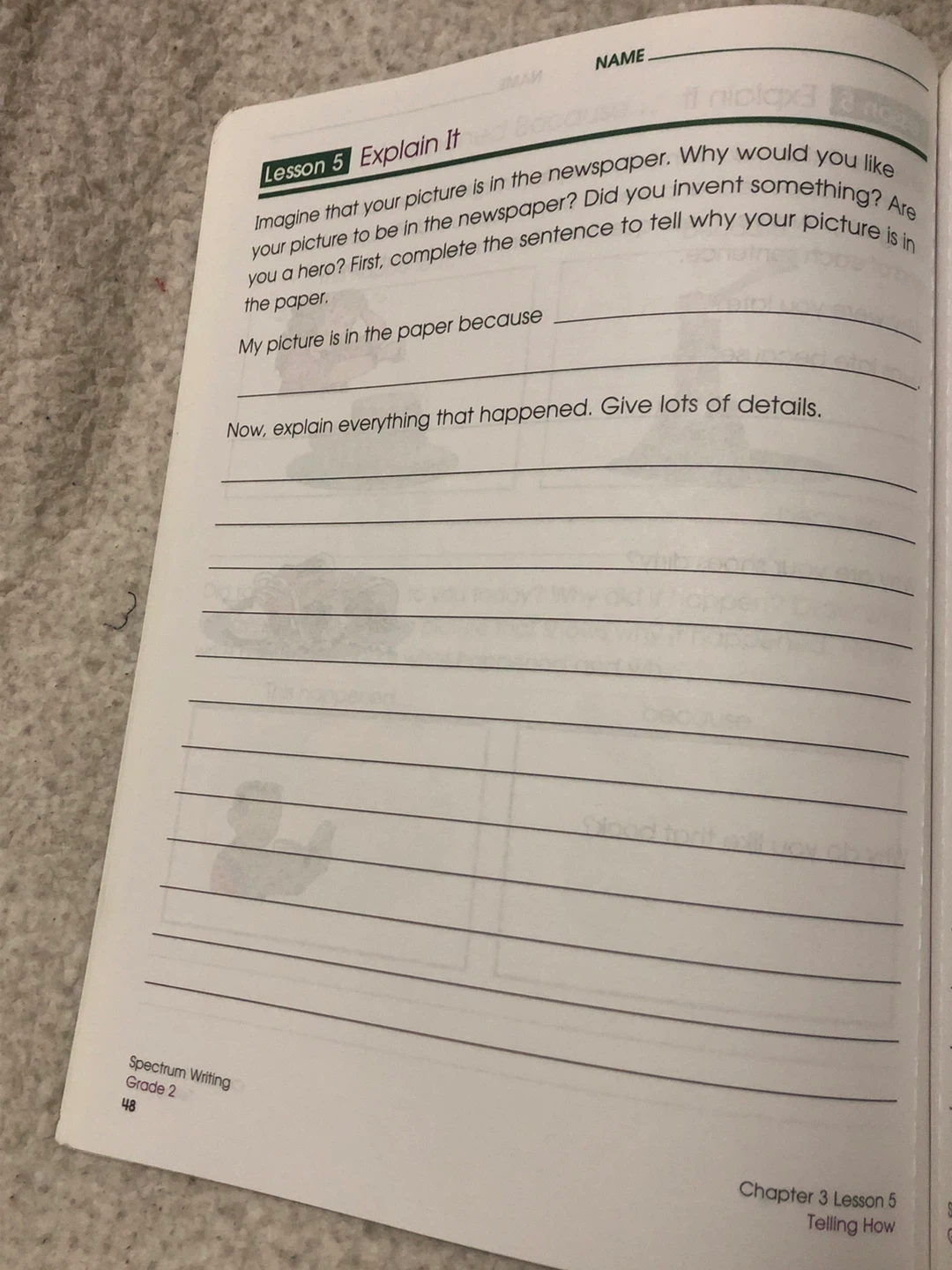 Spectrum Writing Grade 2 Workbook - photo 2