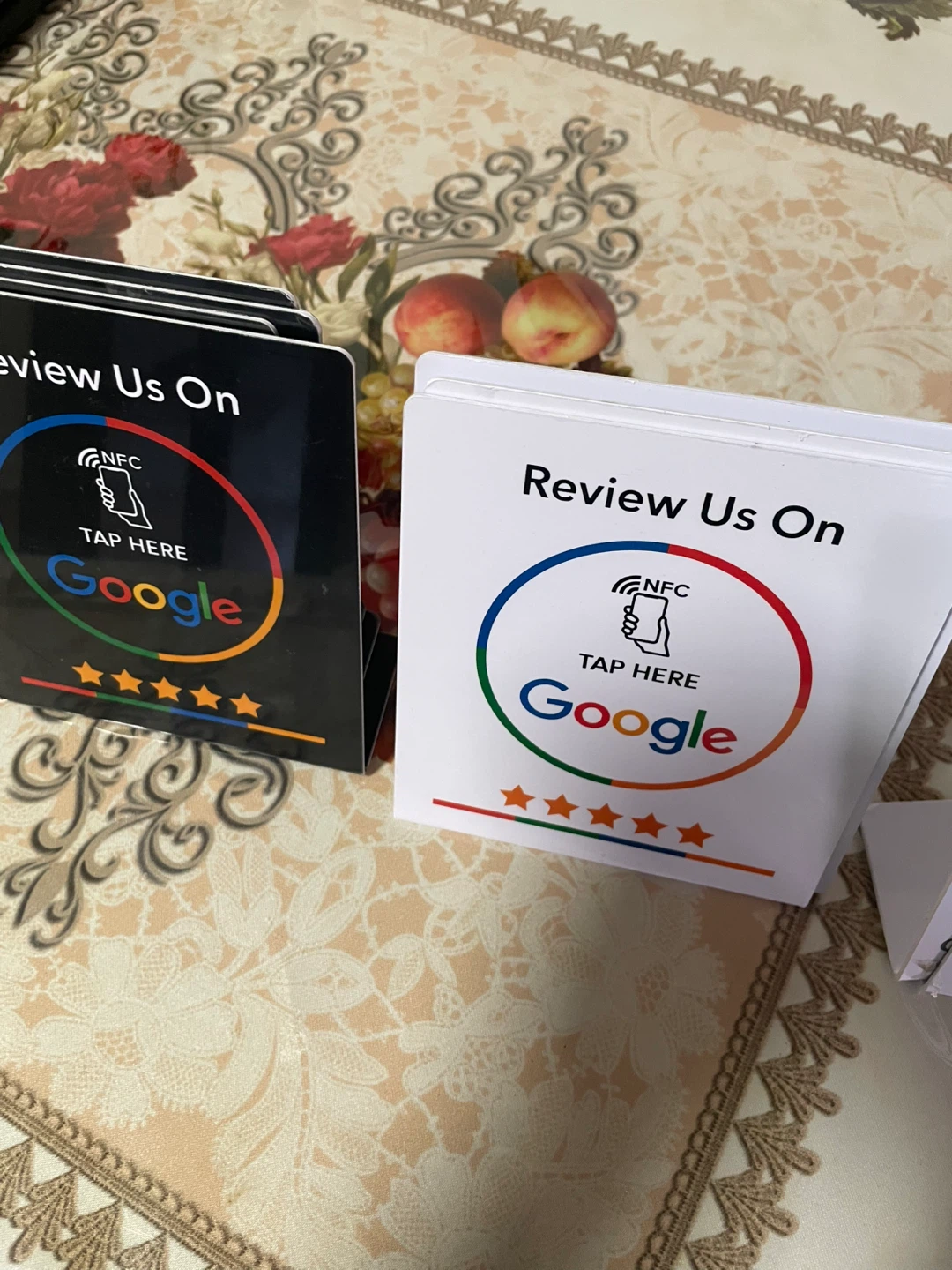 Google Review NFC Tap Stand (Black & White) - photo 2