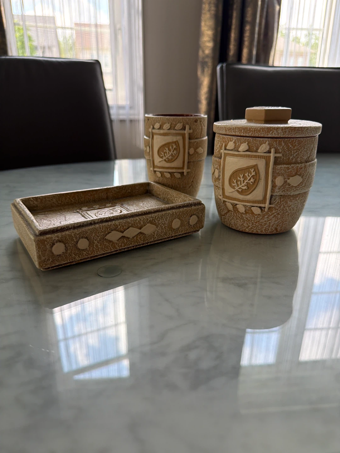 Ceramic Dish and Jar Set