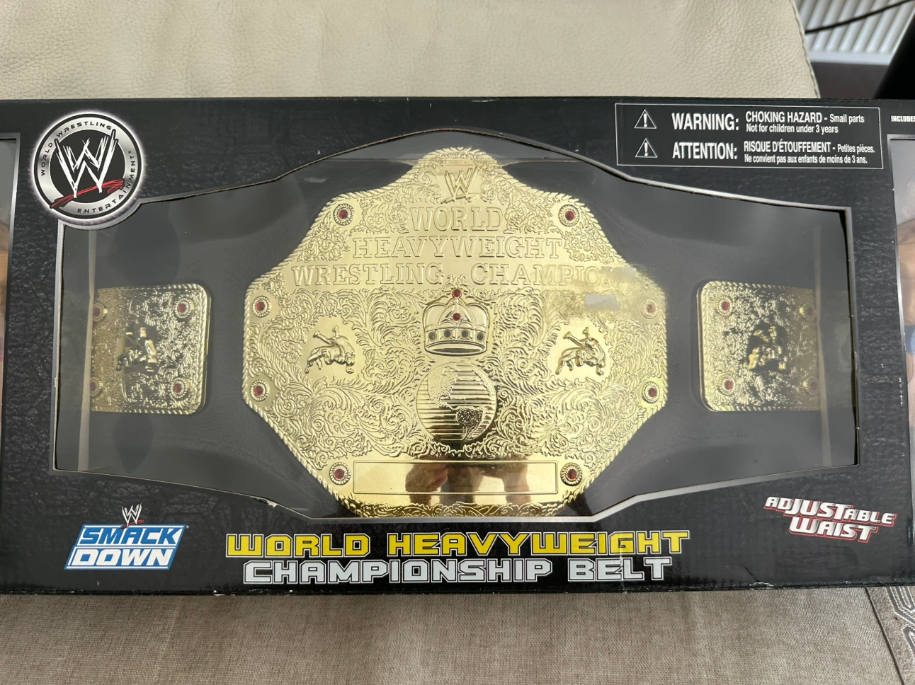 WWE World Heavyweight Championship Belt with Figures