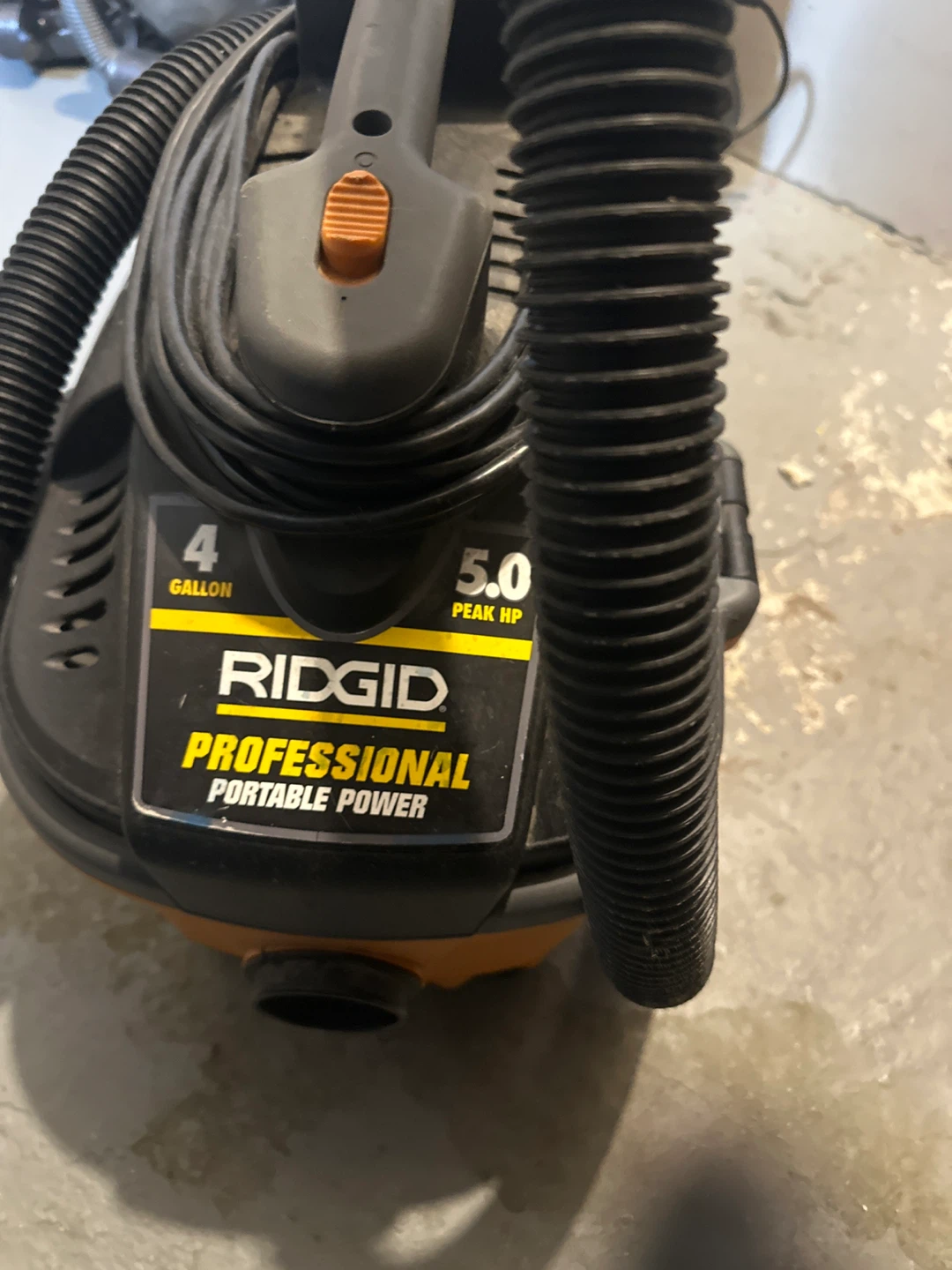 Ridgid 4 Gallon 5.0 Peak HP Wet/Dry Vac