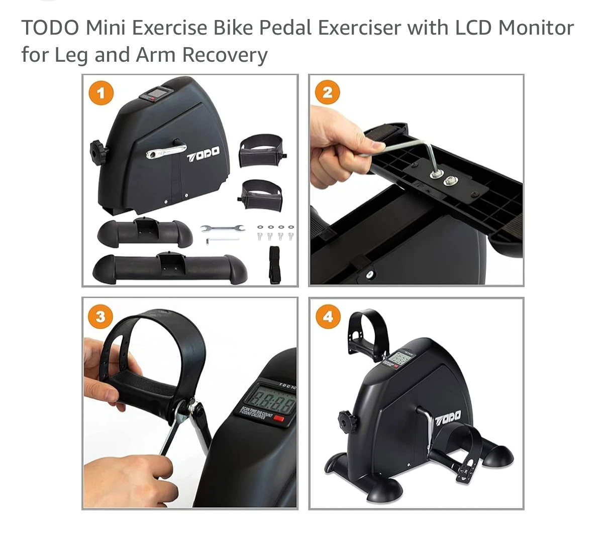 TODO Mini Exercise Bike Pedal Exerciser - photo 2