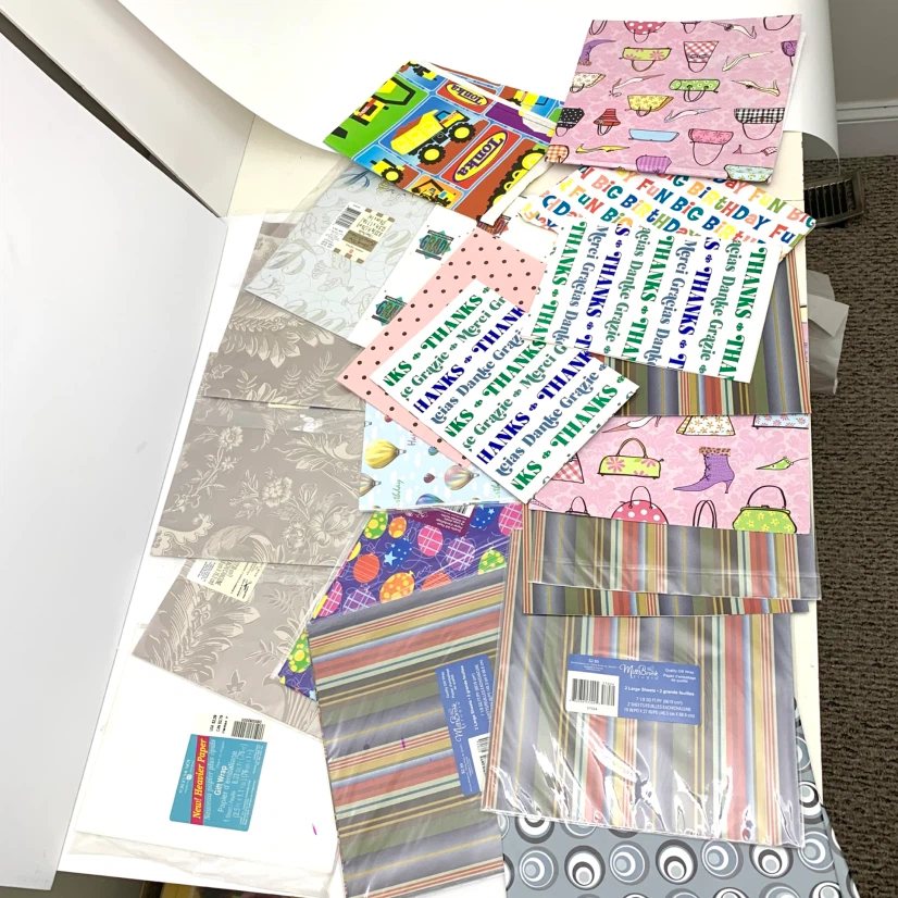 Gift Wrap Sheets Wrapping Paper Bulk Birthday Holiday Craft Lot