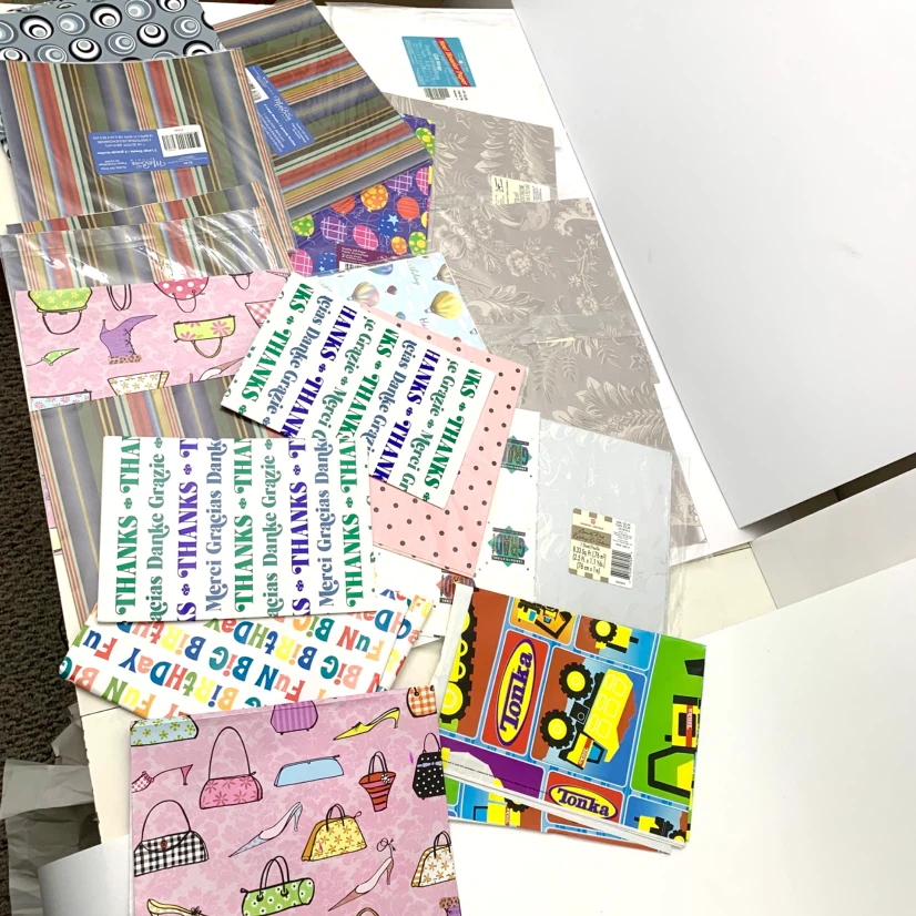Gift Wrap Sheets Wrapping Paper Bulk Birthday Holiday Craft Lot - photo 2