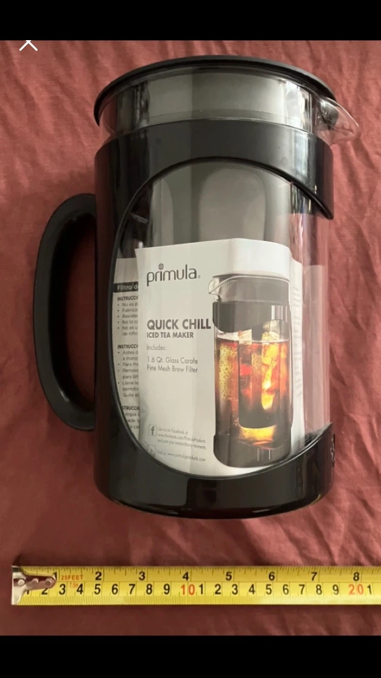 Primula Quick Chill Glass Iced Tea Maker - 1.6 Qt🫖☕️🍹🥤🧊🧋🖤🇨🇦 🏖️🏝️