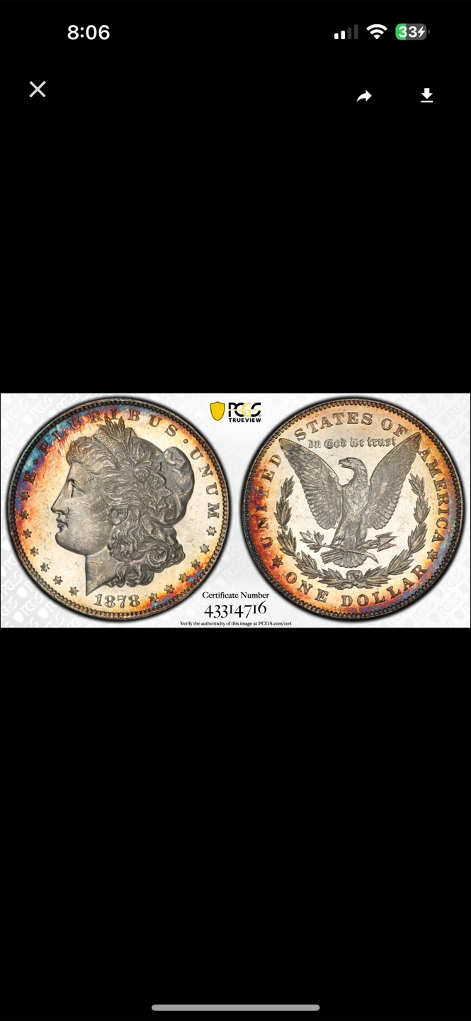 1878 7TF Morgan Silver Dollar PCGS MS63 - photo 5