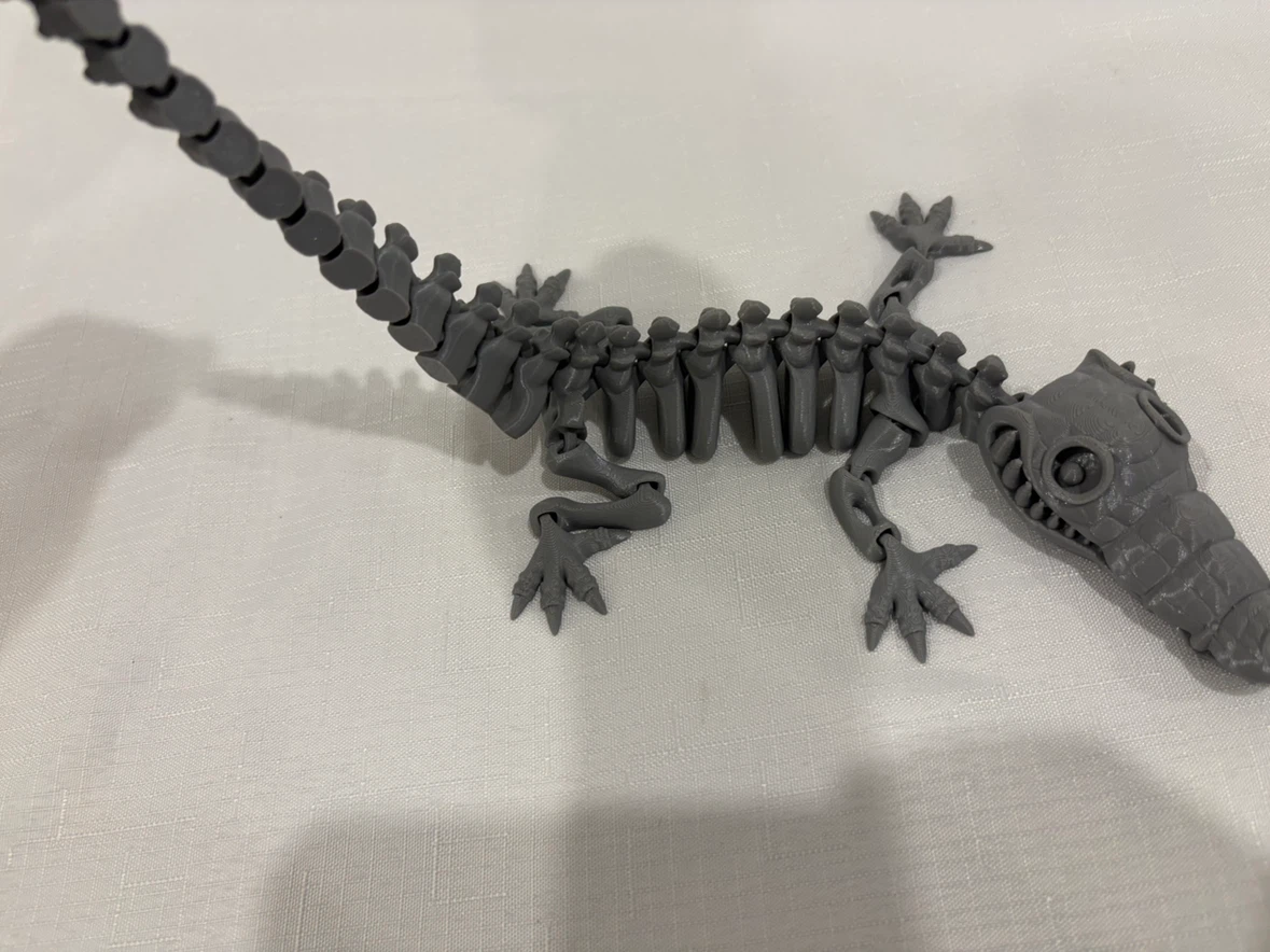 3D Printed Articulated Skeleton Lizard Toy - photo 2