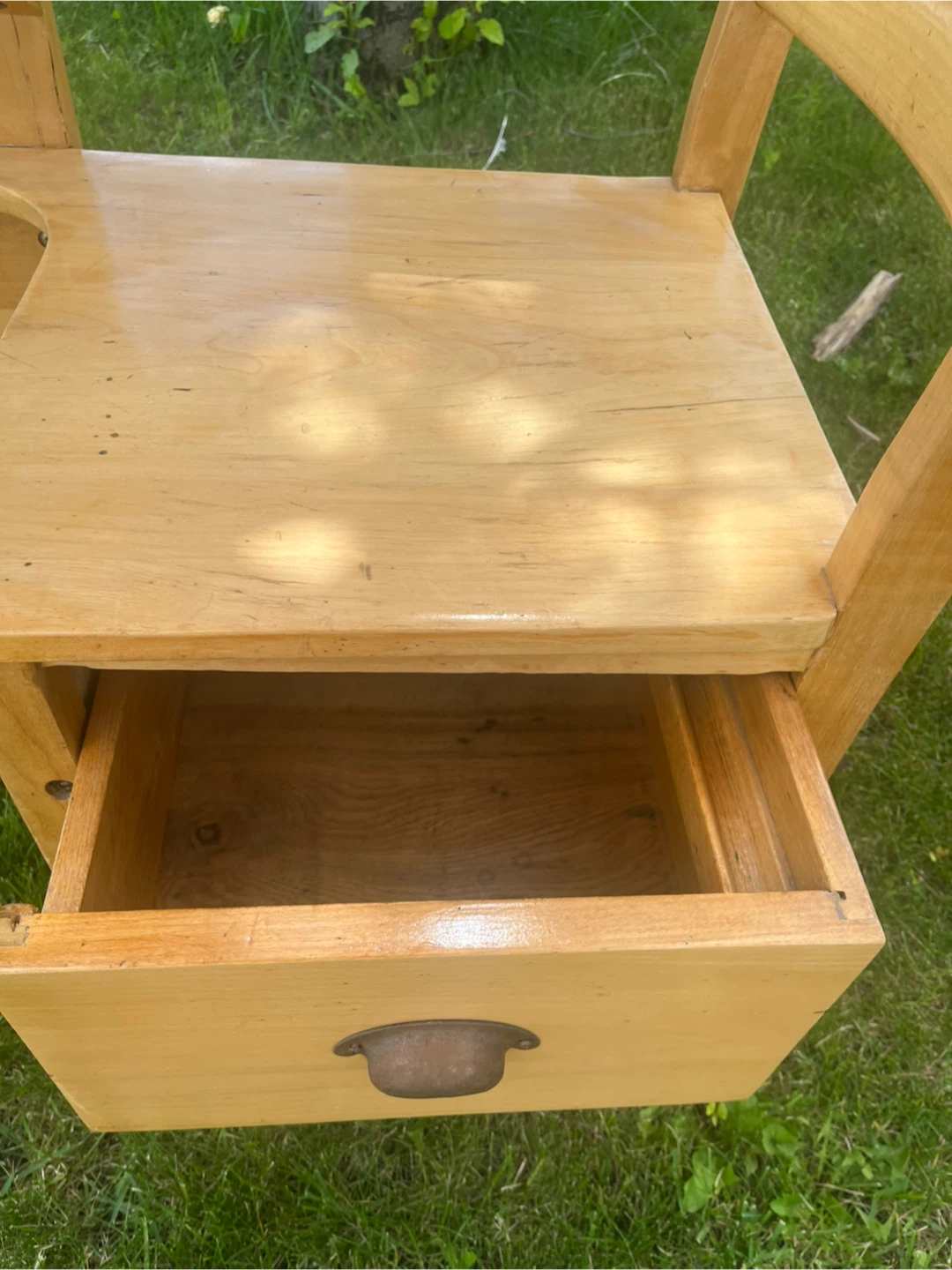 Vintage wooden school desk - photo 2