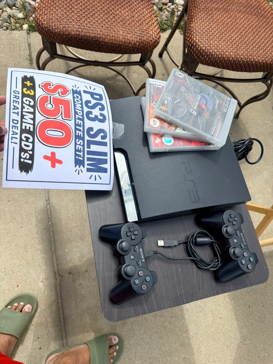 PlayStation 3 Slim Bundle with 3 Games - photo 2