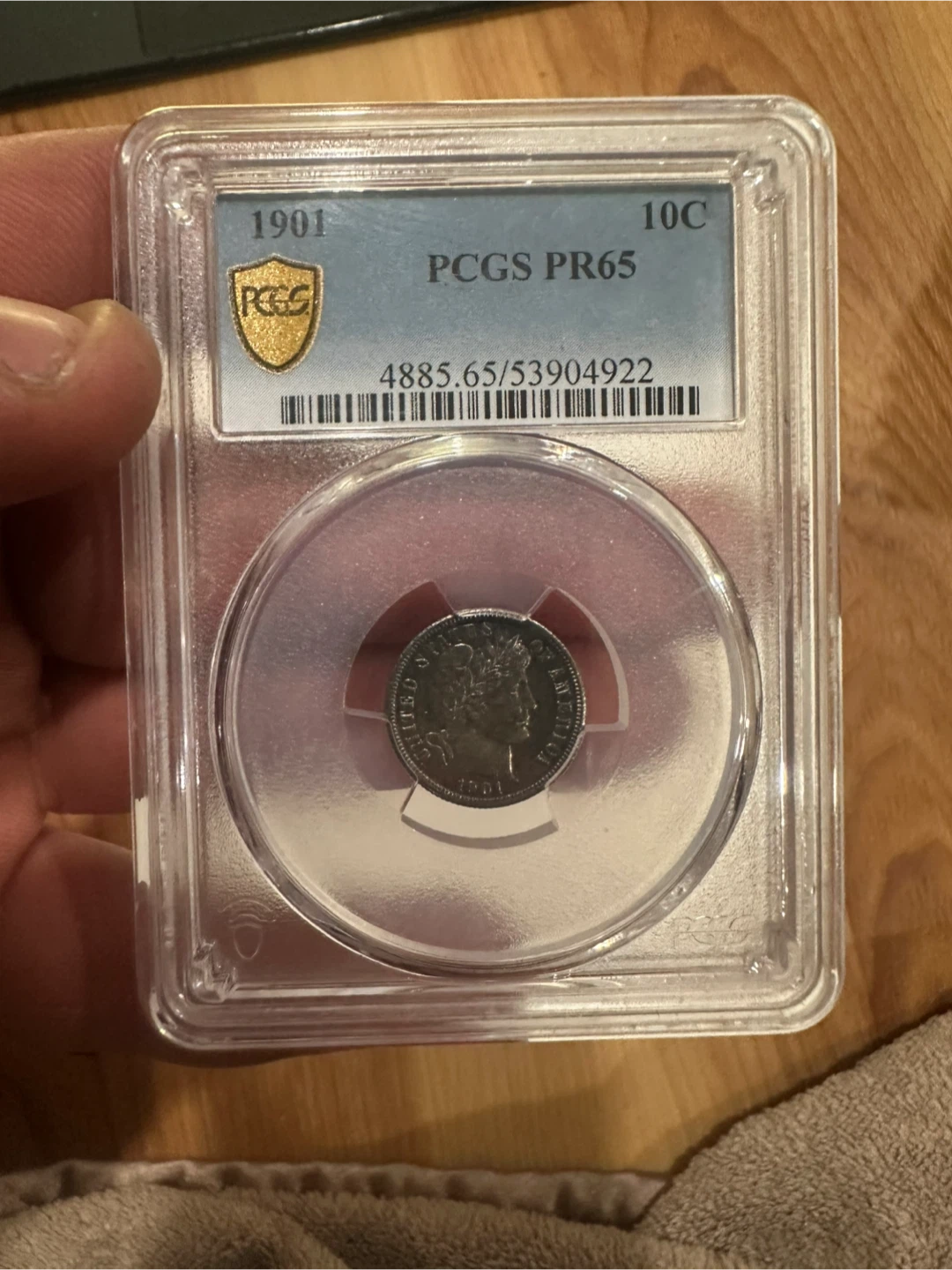 1901 PCGS PR65 Barber Dime