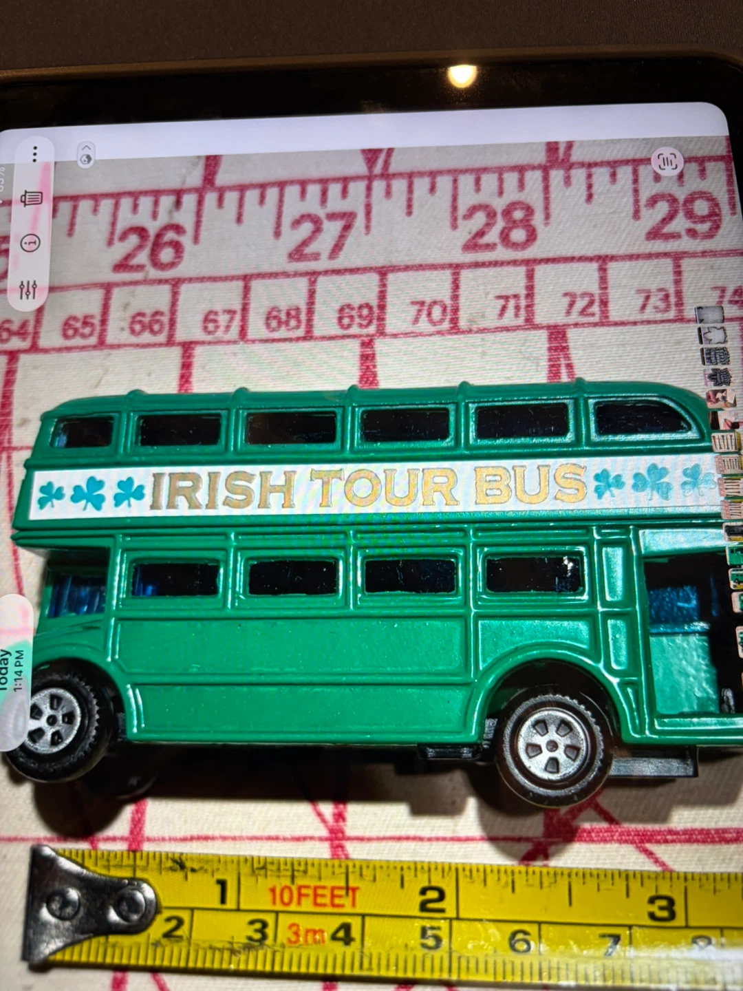 Irish Tour Bus Green Collectible Die Cast Metal Model Code 00054