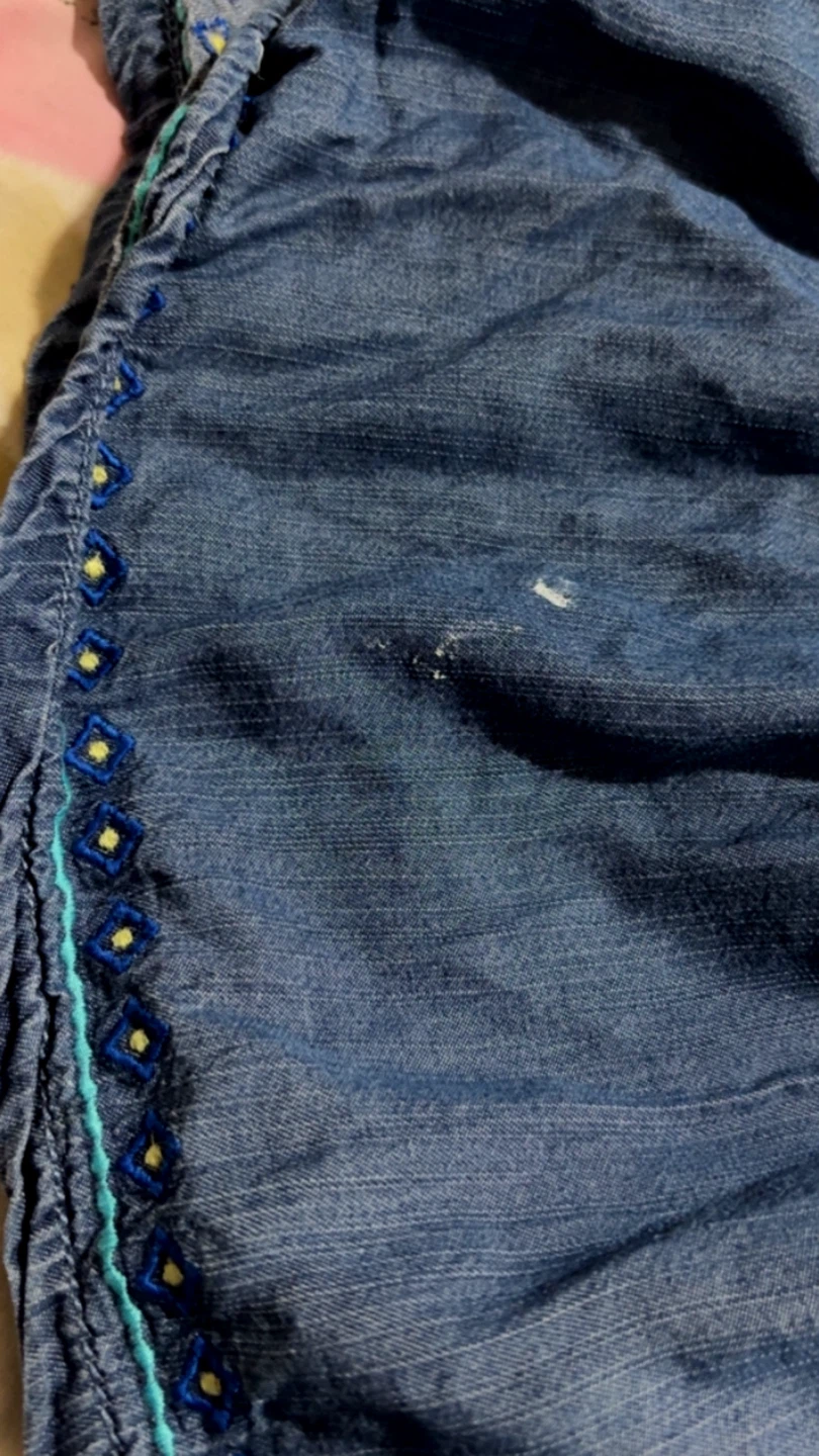 Girls Denim Dress with Embroidery - photo 4