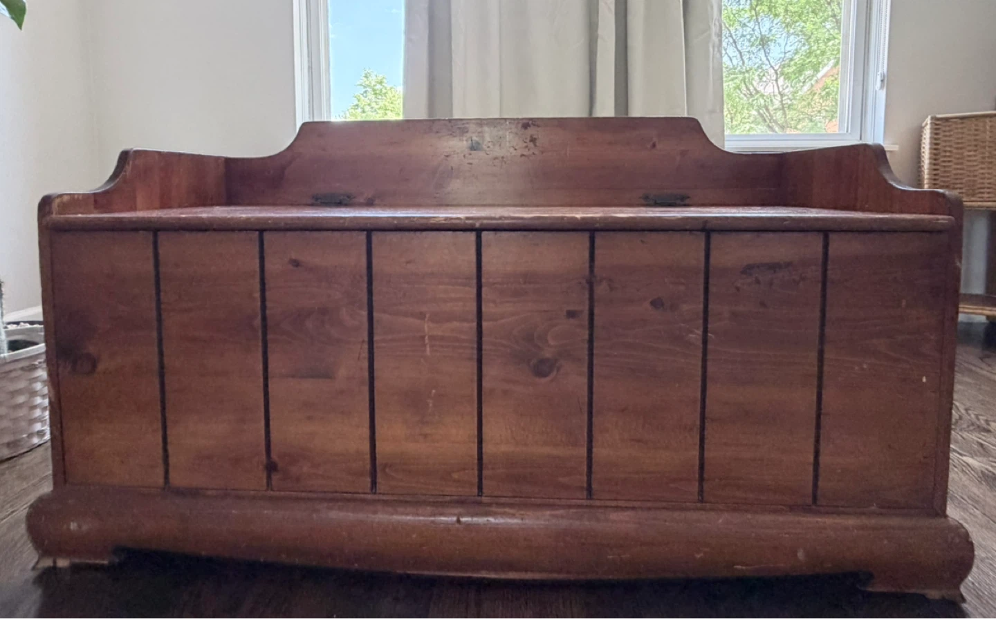 Solid wood vintage 1980s Farmhouse, Boho, & Bench Chicago