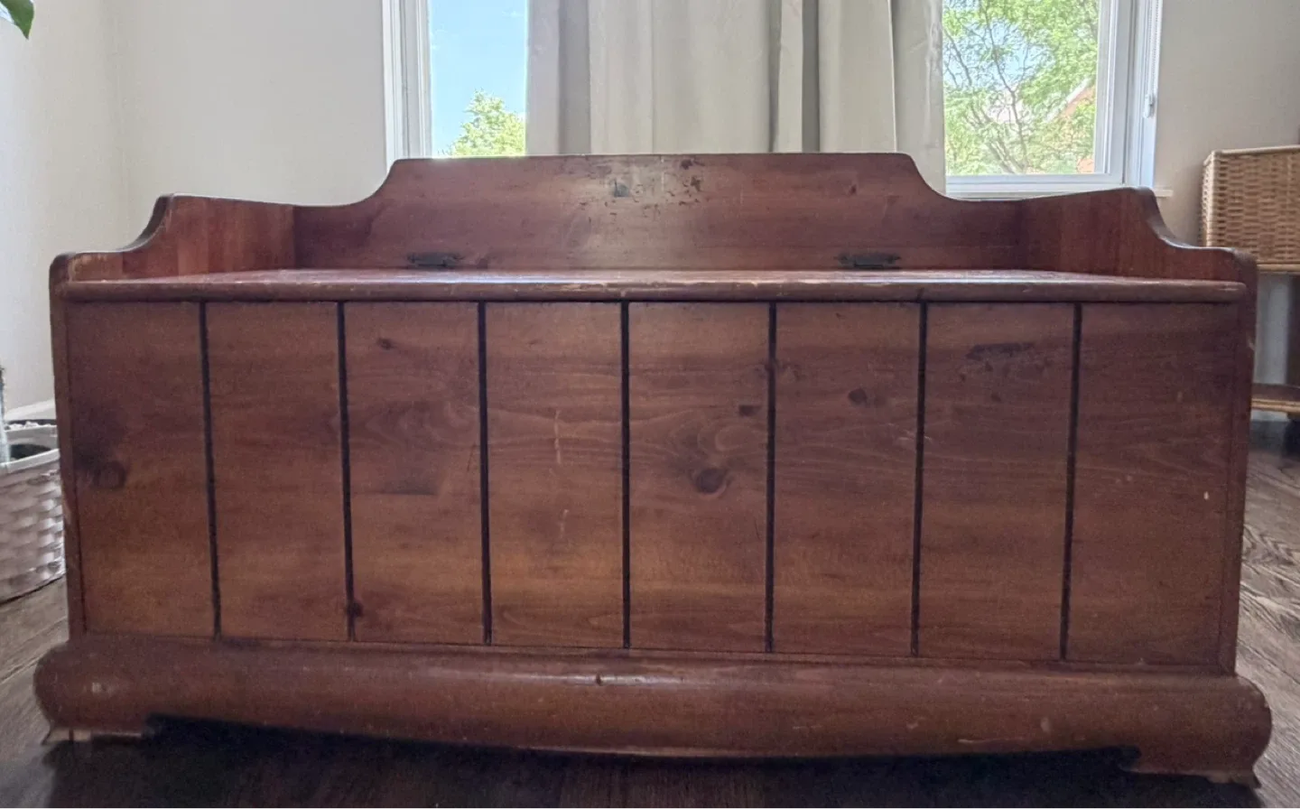 Solid wood vintage 1980s Farmhouse, Boho, & Bench Chicago