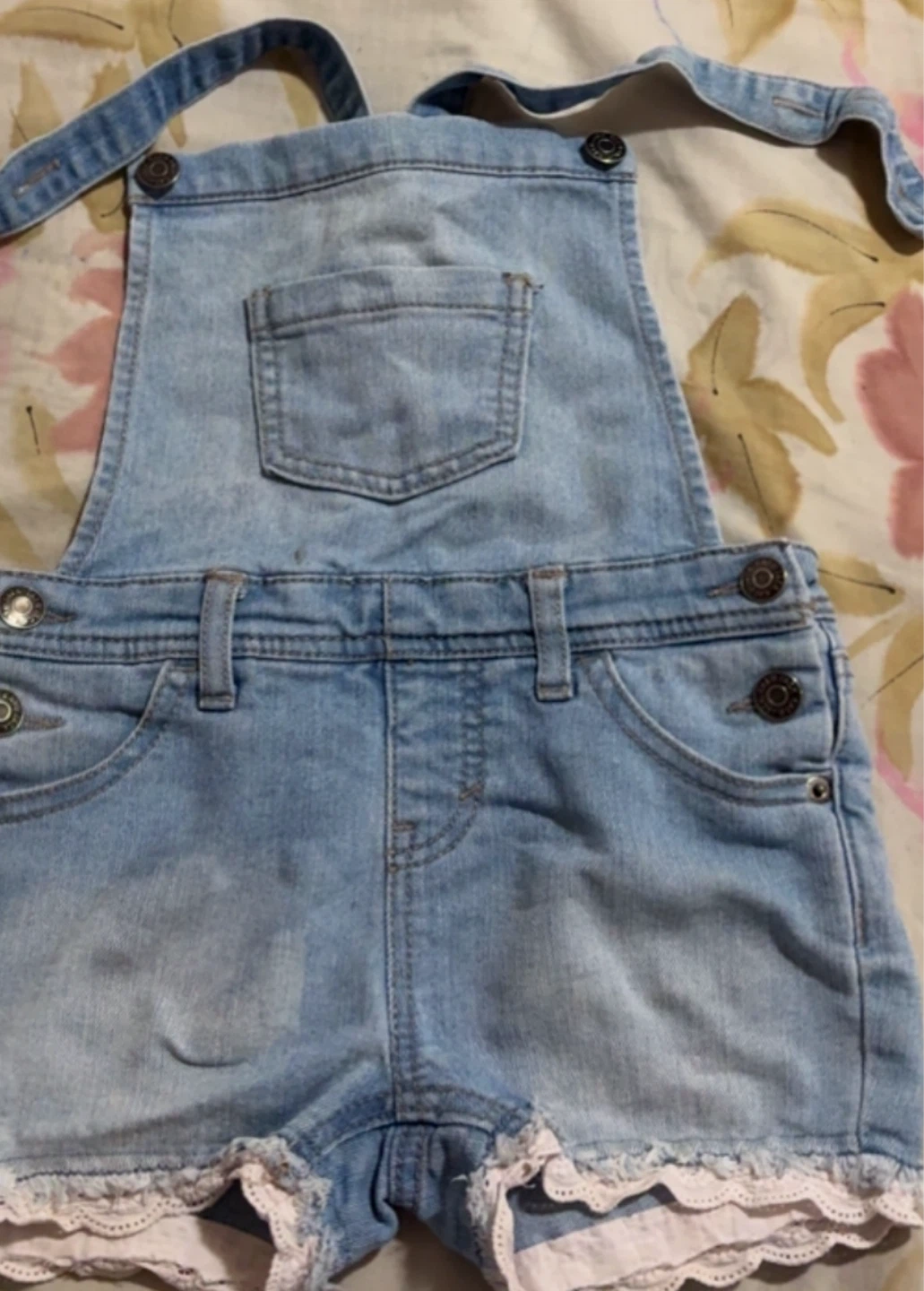 Cat & Jack Denim Overall Shorts