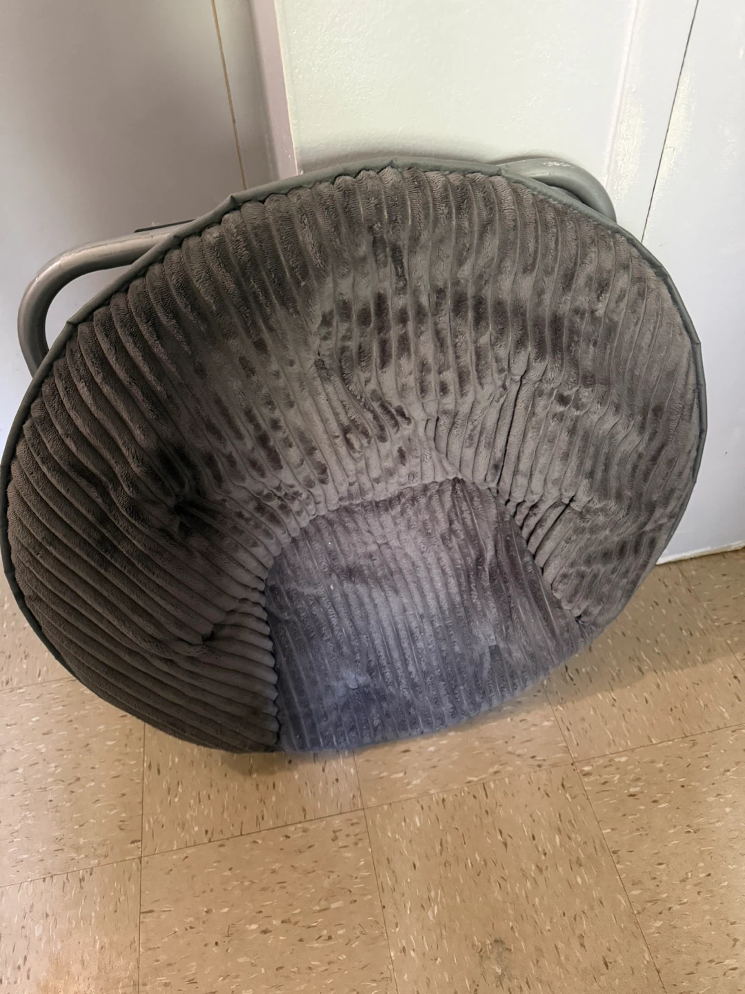 Gray Corduroy Moon Chair - photo 4