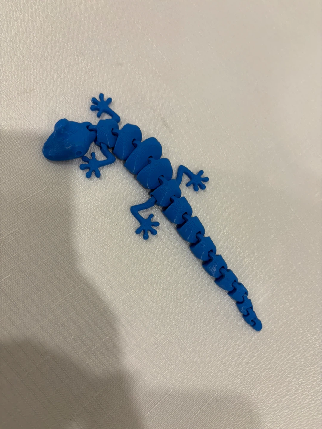 3D printed Blue Articulated Gecko Fidget Toy - photo 2
