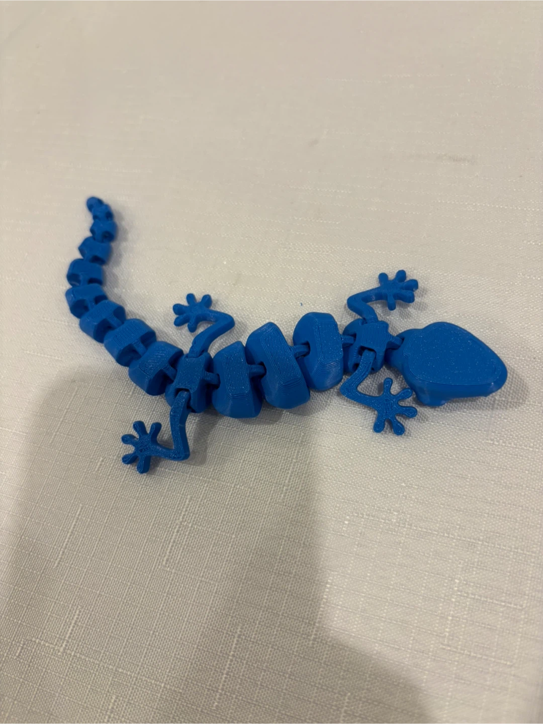 3D printed Blue Articulated Gecko Fidget Toy - photo 5