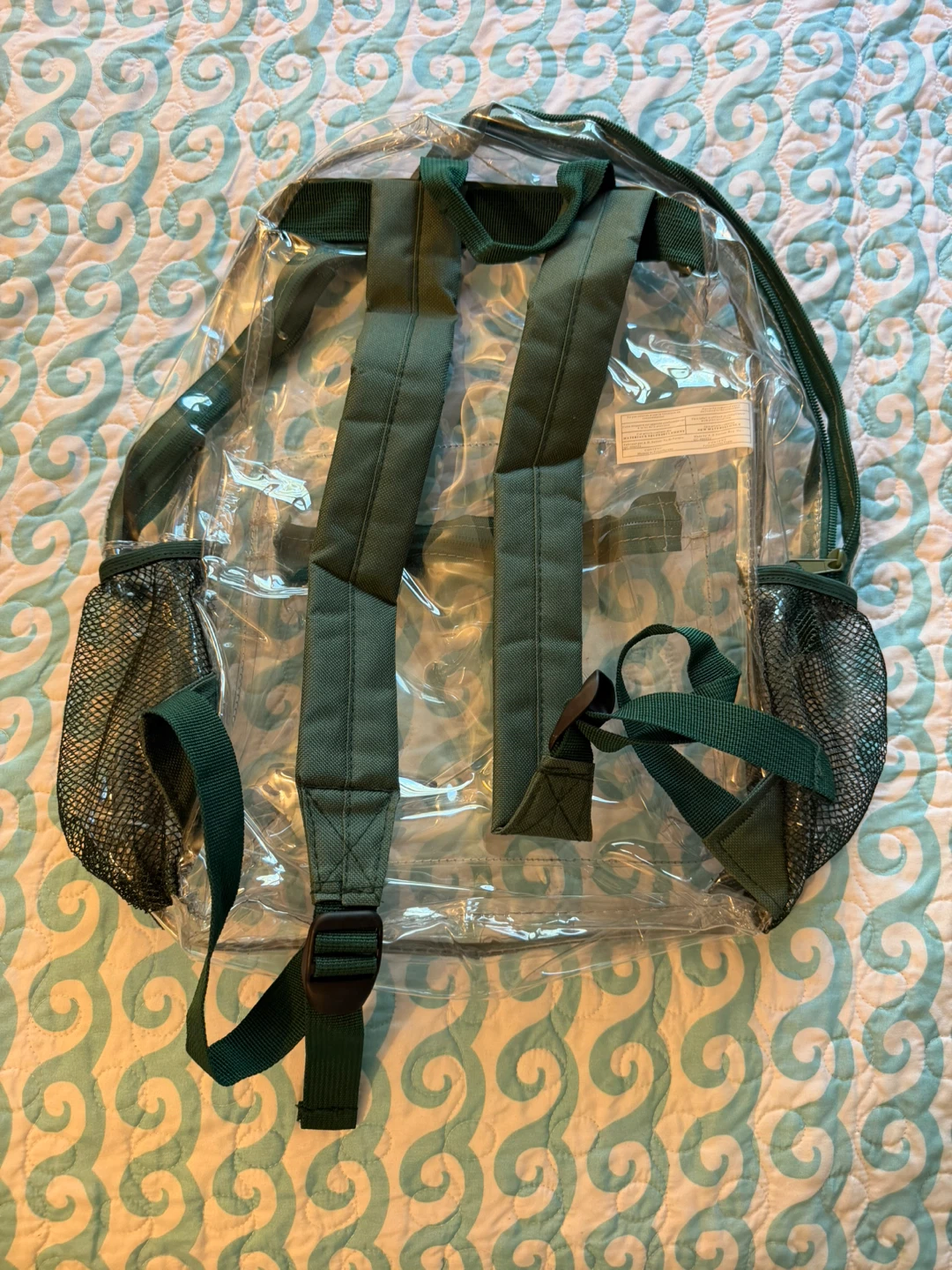 Clear Backpack with Green Trim - photo 3