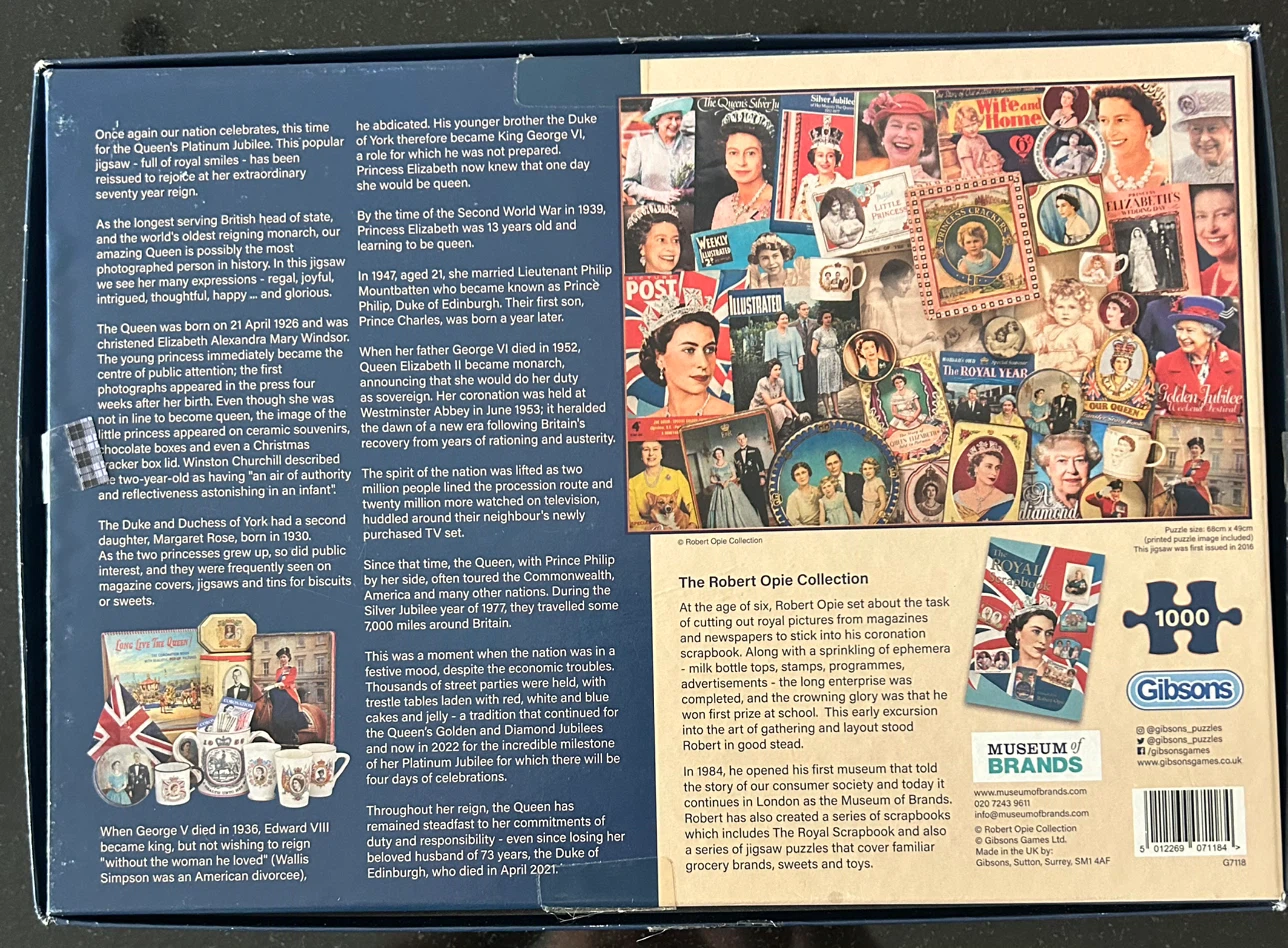 Gibsons Celebrating Our Glorious Queen 1000 Piece Jigsaw Puzzle - photo 2