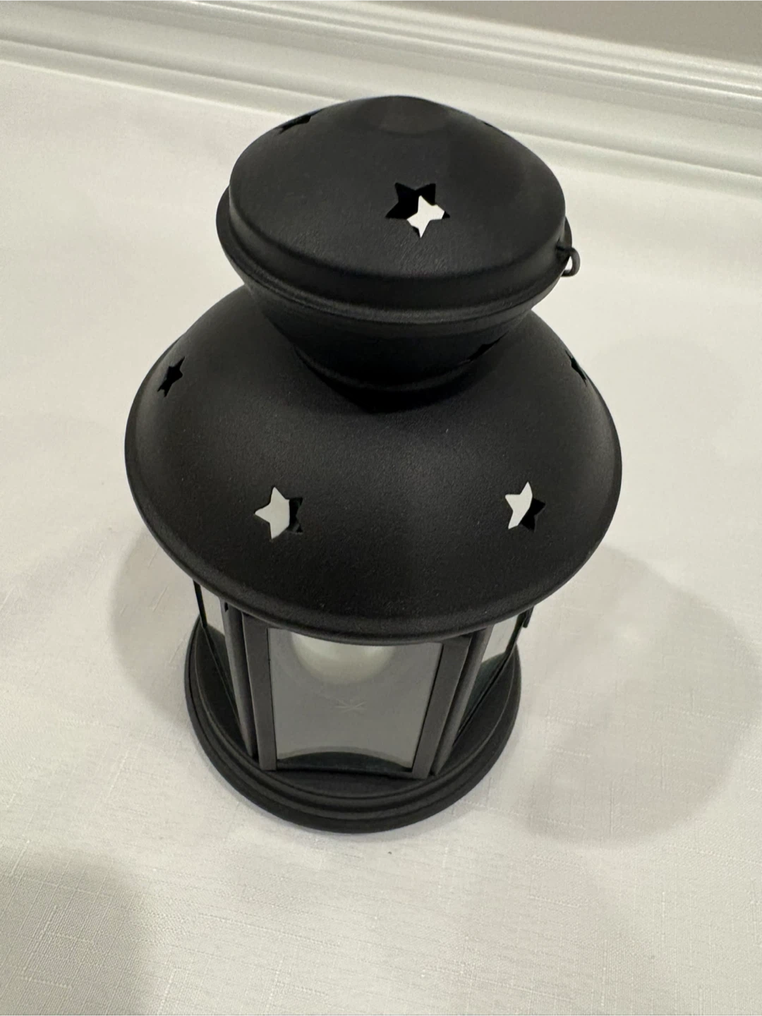 Black Star Accent Lantern with LED Candle - photo 4